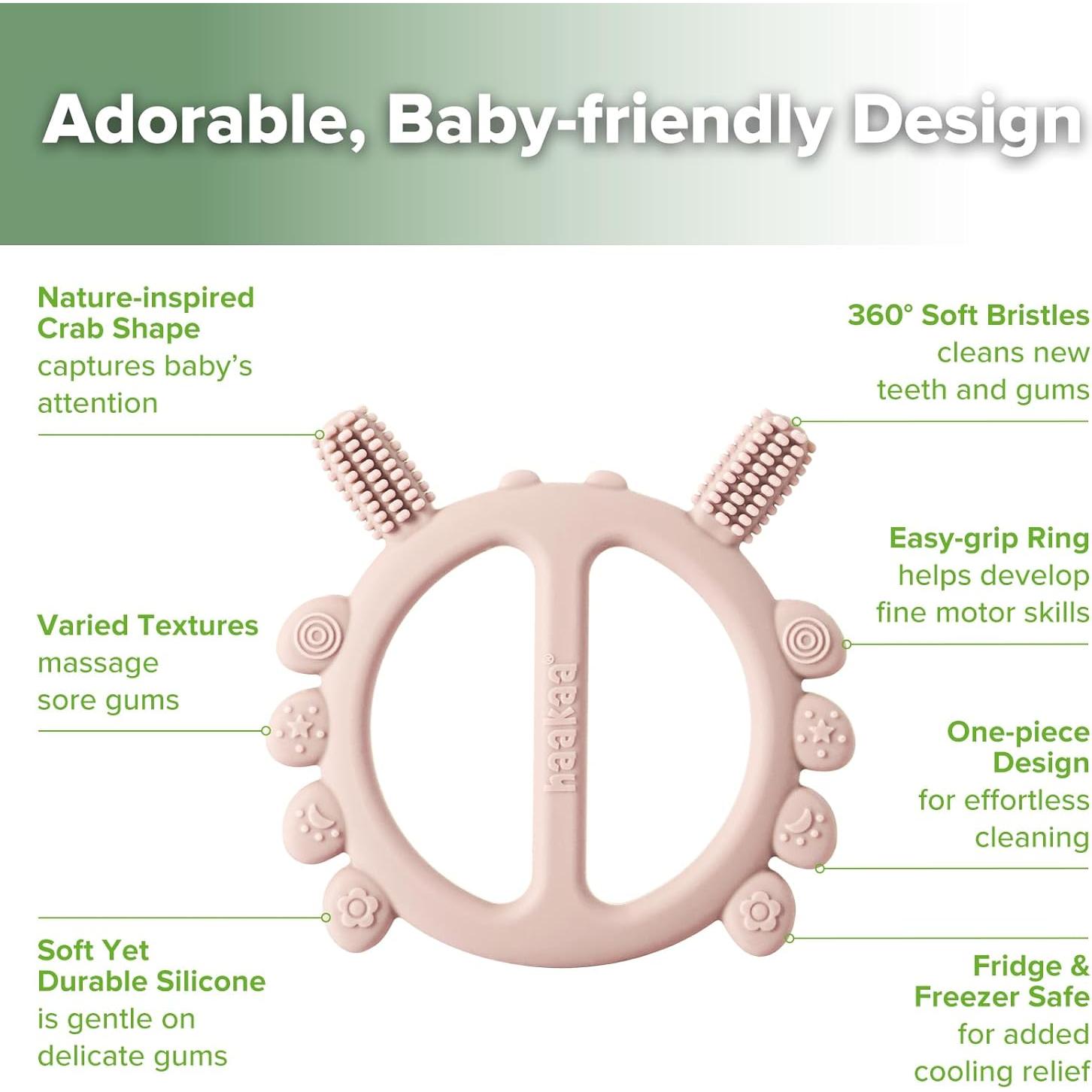 Chupete de Silicona Cangrejo Haakaa para Dentición Rubor