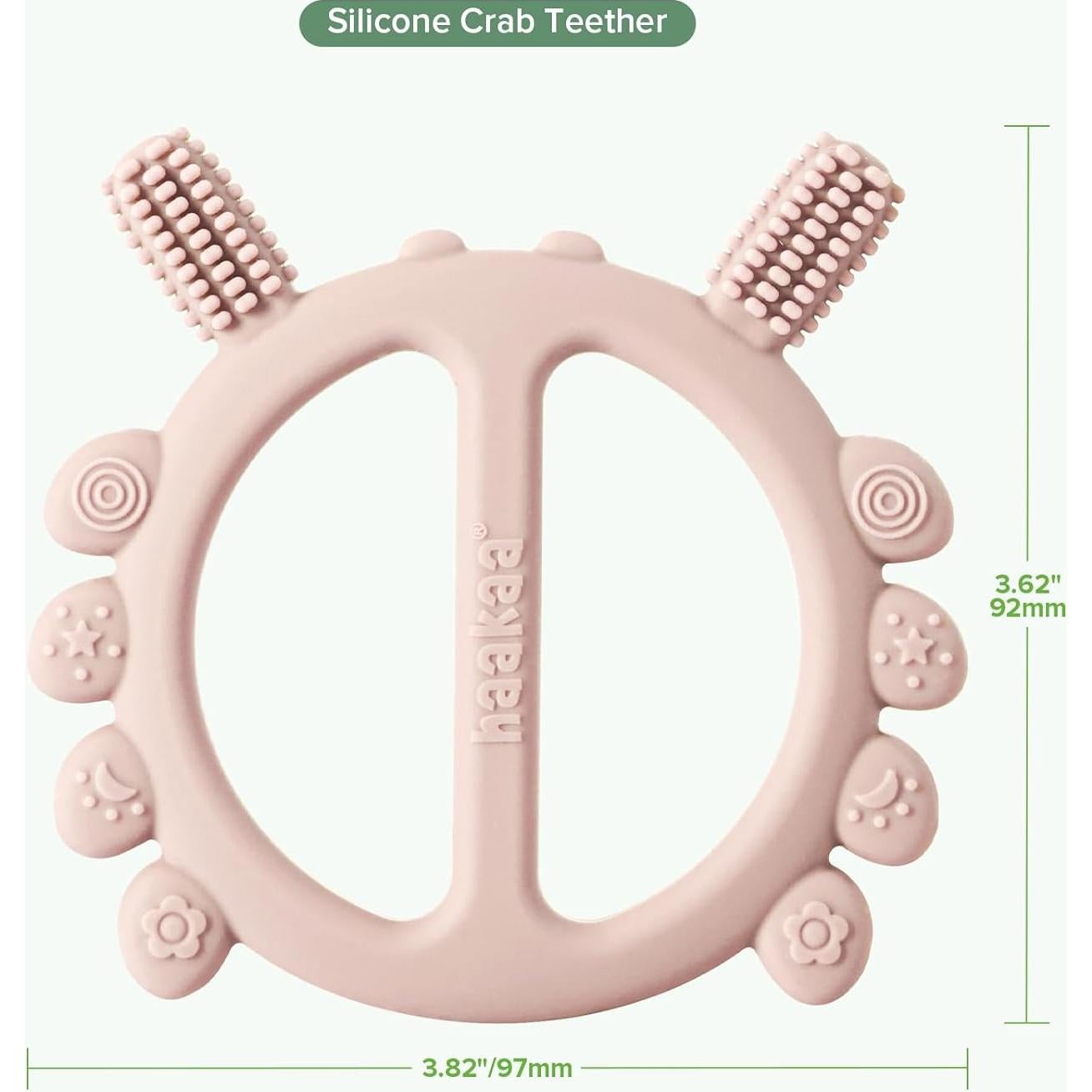 Chupete de Silicona Cangrejo Haakaa para Dentición Rubor
