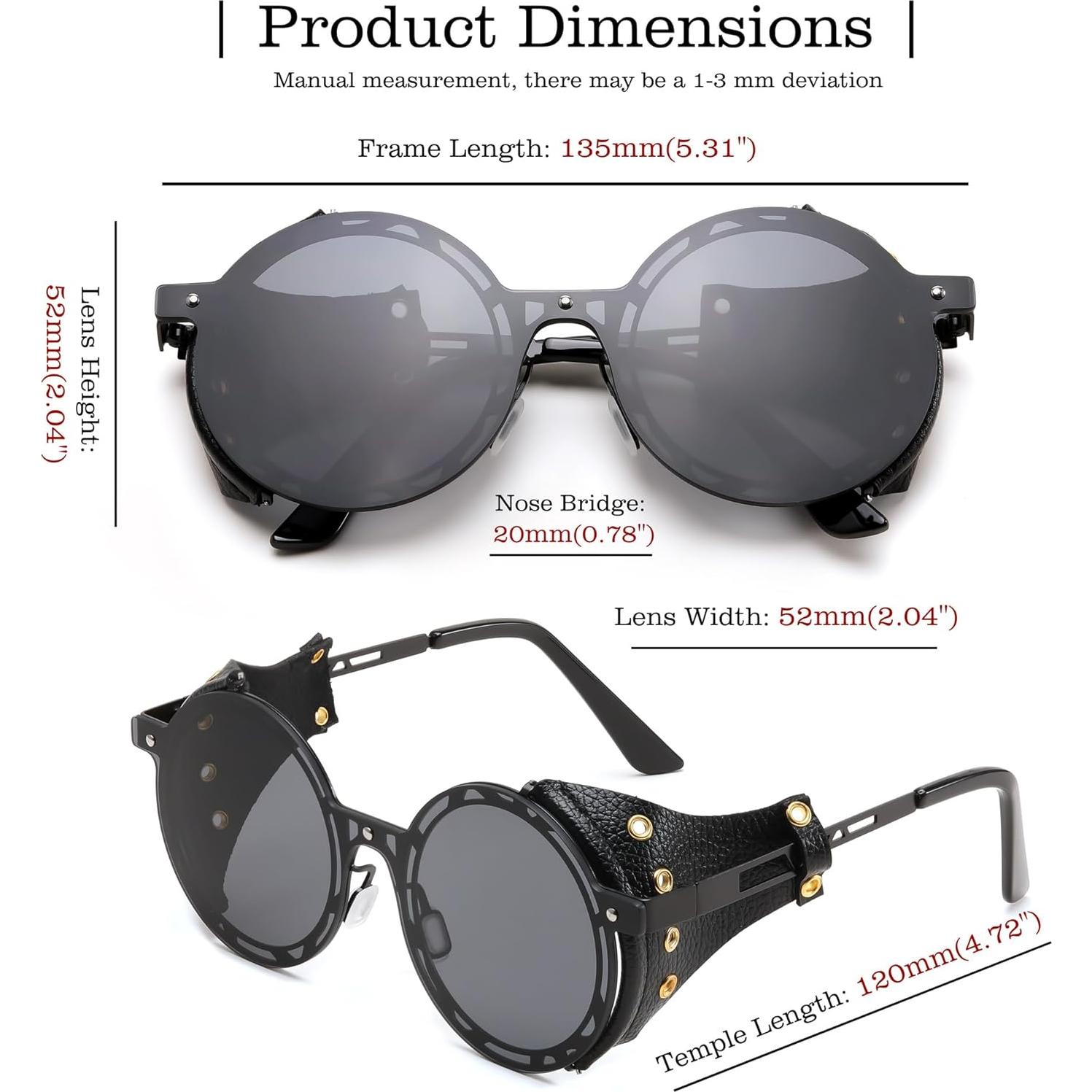 Gafas de Sol Retro Steampunk FEISEDY Unisex UV400