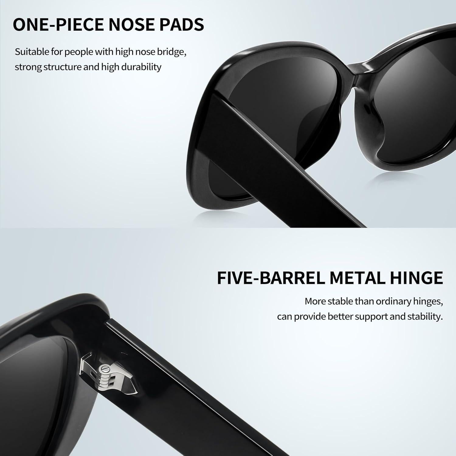 Gafas de sol Joopin de acetato grandes con protección UV polarizada