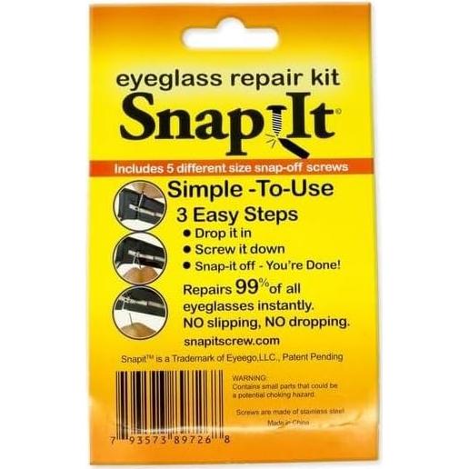 Kit de Reparación de Gafas Calabria SnapIt - Tornillos y Destornillador