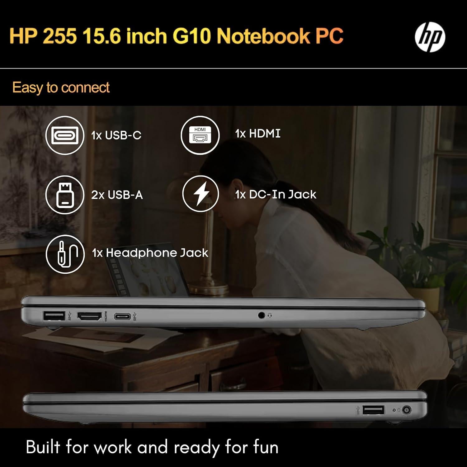 HP 255 G10 Portátil 16GB RAM 1TB SSD 15.6" Full HD Ryzen 3