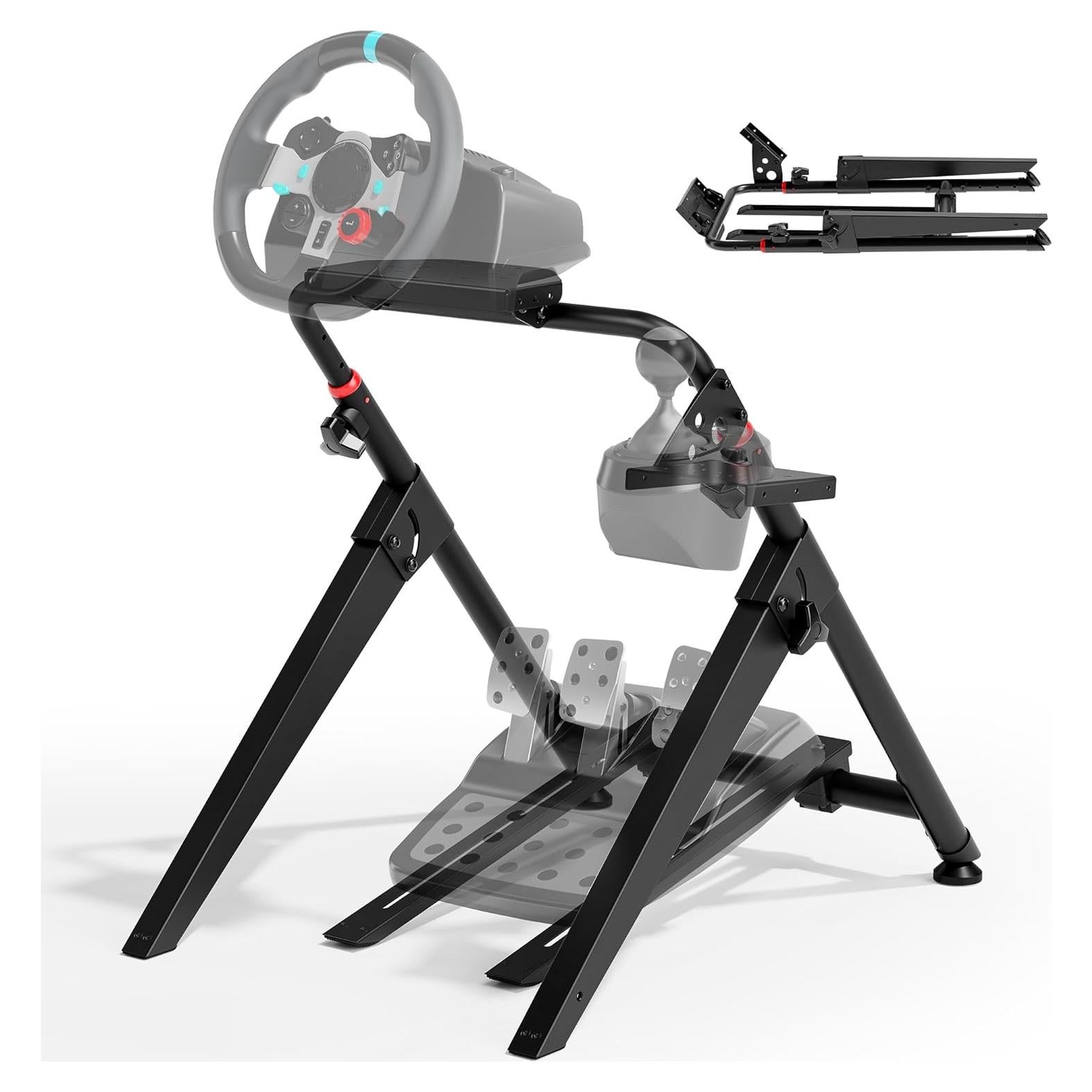 Soporte de Volante ARES WING GRS1004BK Plegable para Simulación