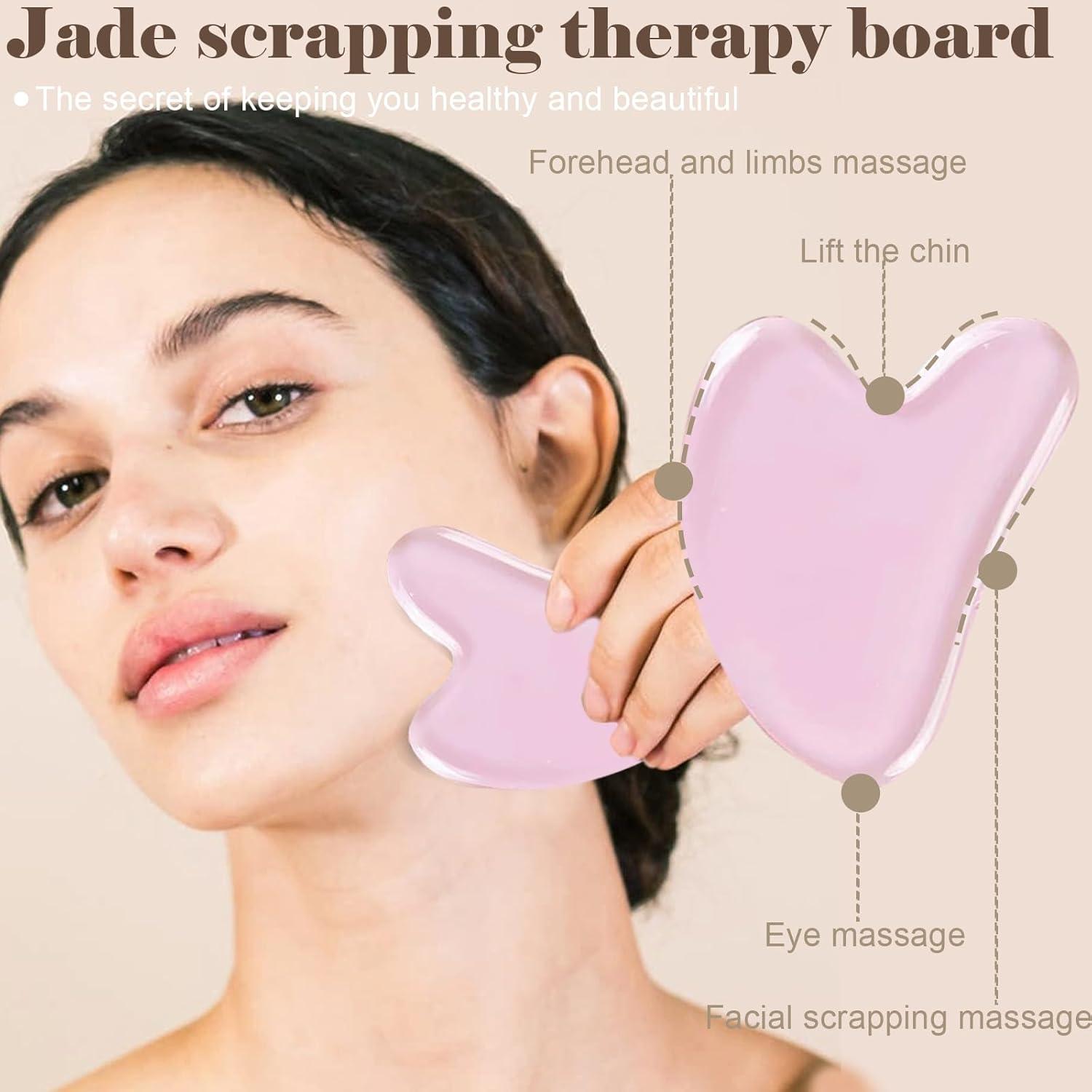 Juego de Masaje Facial Gua Sha y Rodillo Ao Yee ZGL 16.5cm