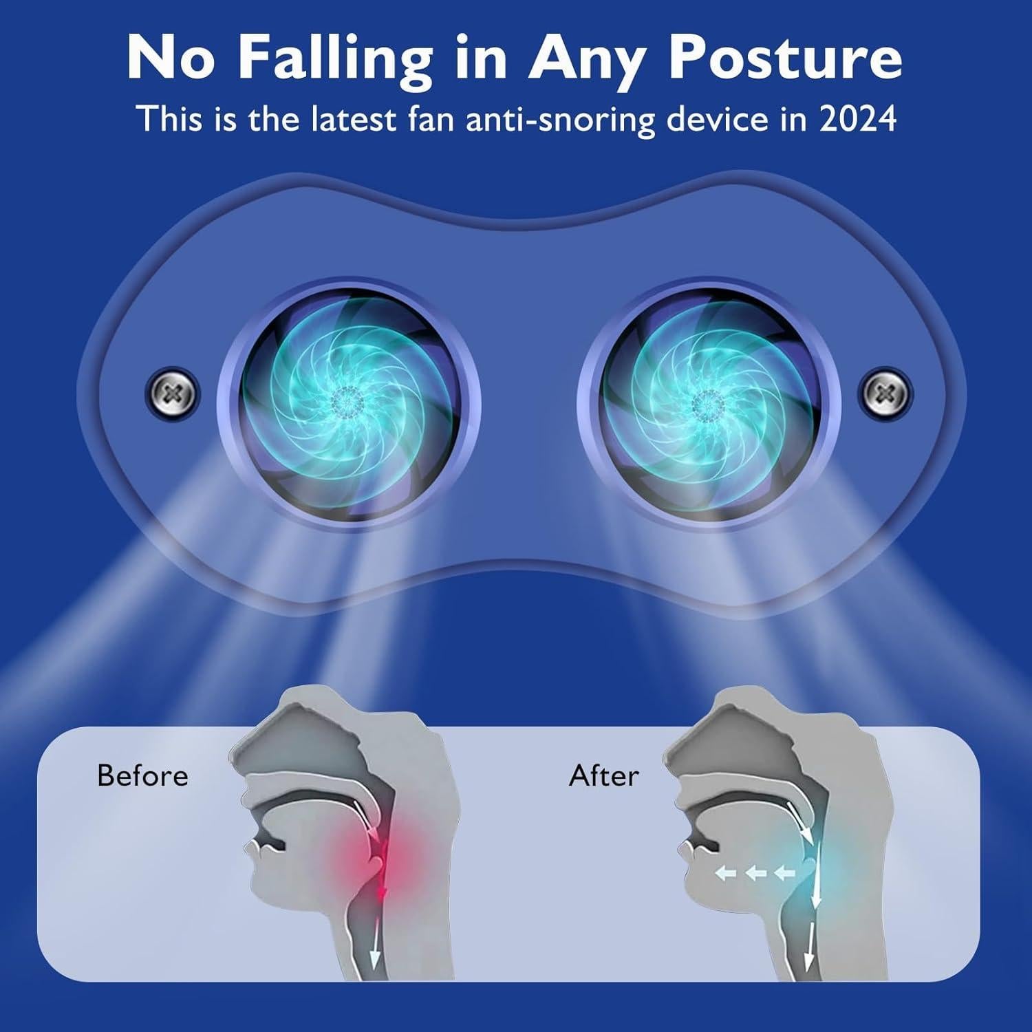 Dispositivo Anti Ronquidos LUNIA Azul - Mini Velocidad Variable