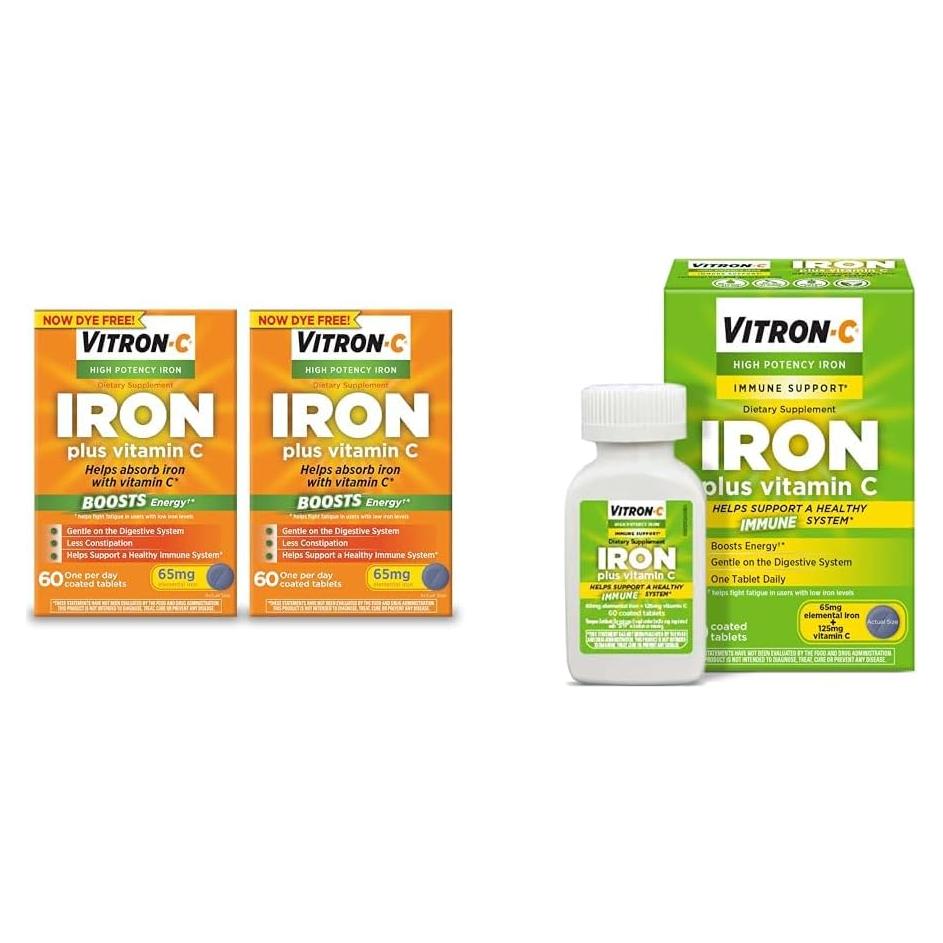 Suplemento de Hierro Vitron-C Alta Potencia 60 Tabletas