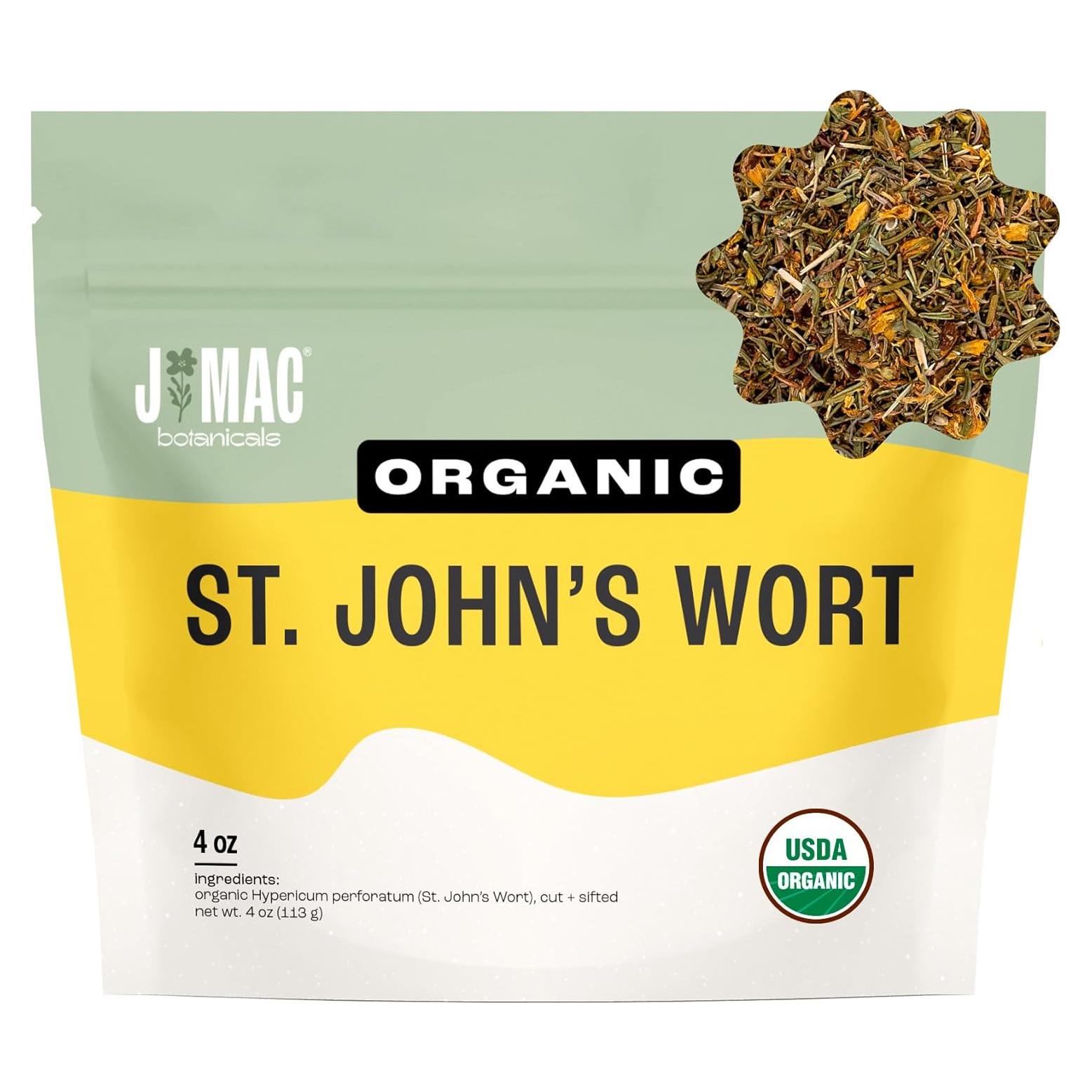 Hierba de San Juan orgánica J Mac Botanicals 113.4 g