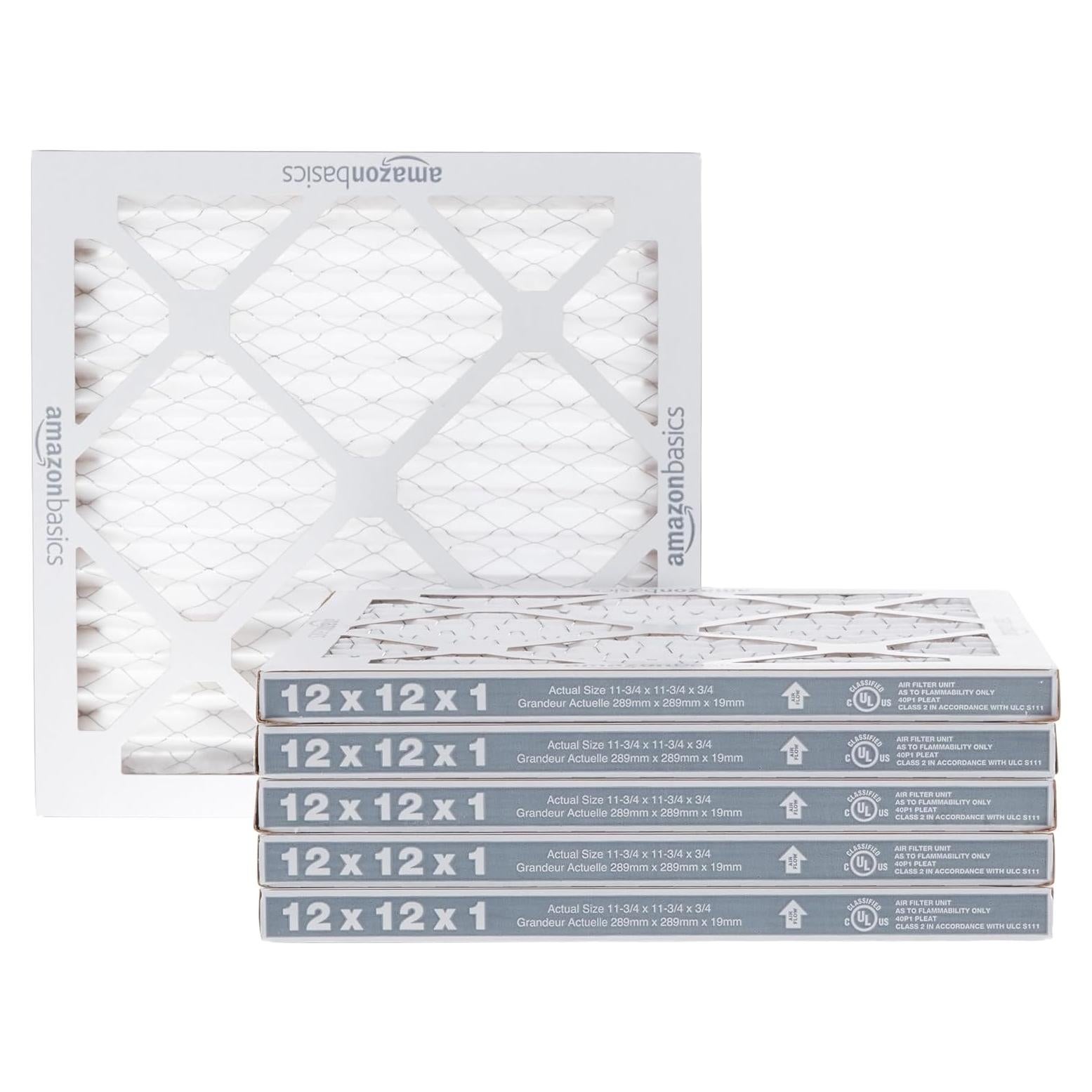 Filtros de Aire Amazon Basics MERV 8 12x12x1 Paquete de 6