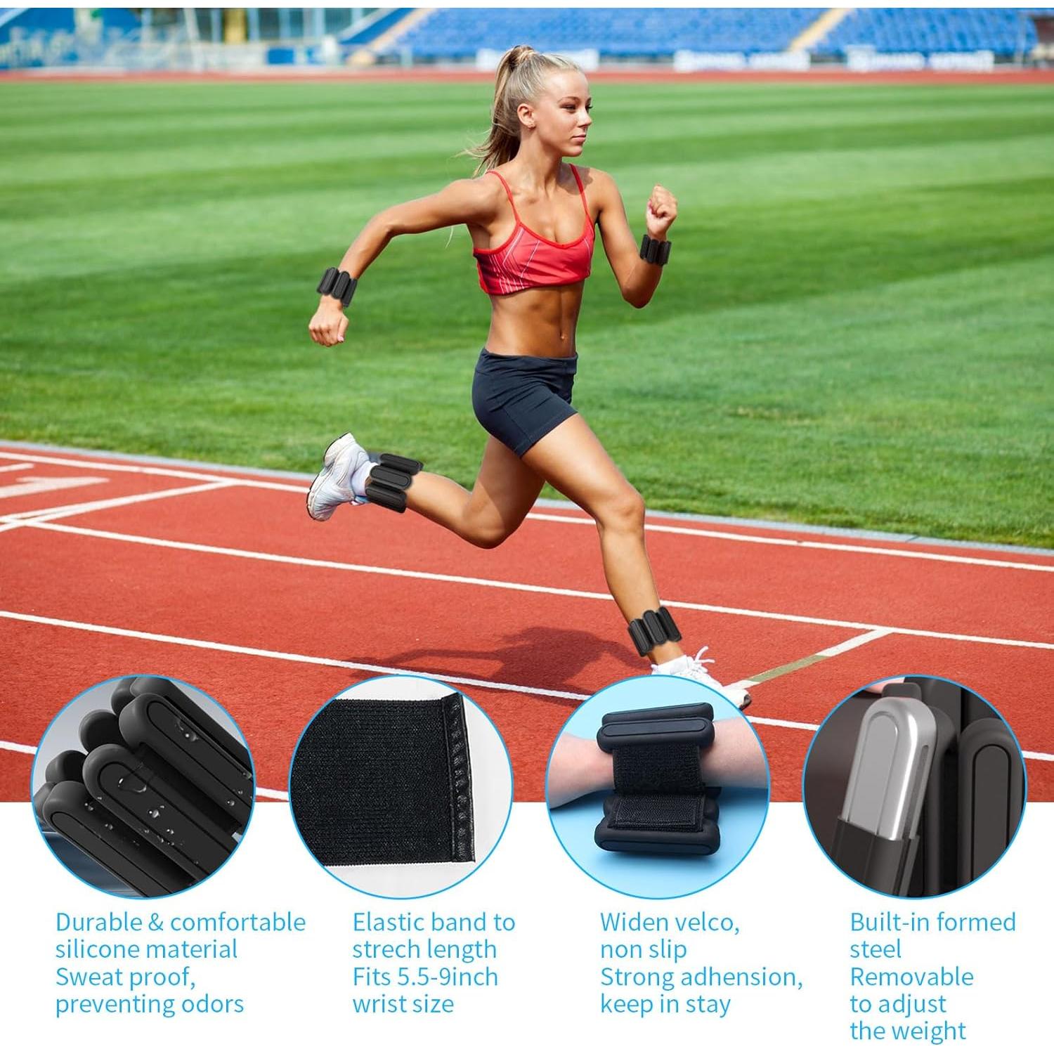 Pesas Ajustables para Muñeca y Tobillo AYSOW 0.45 kg - Juego de 2