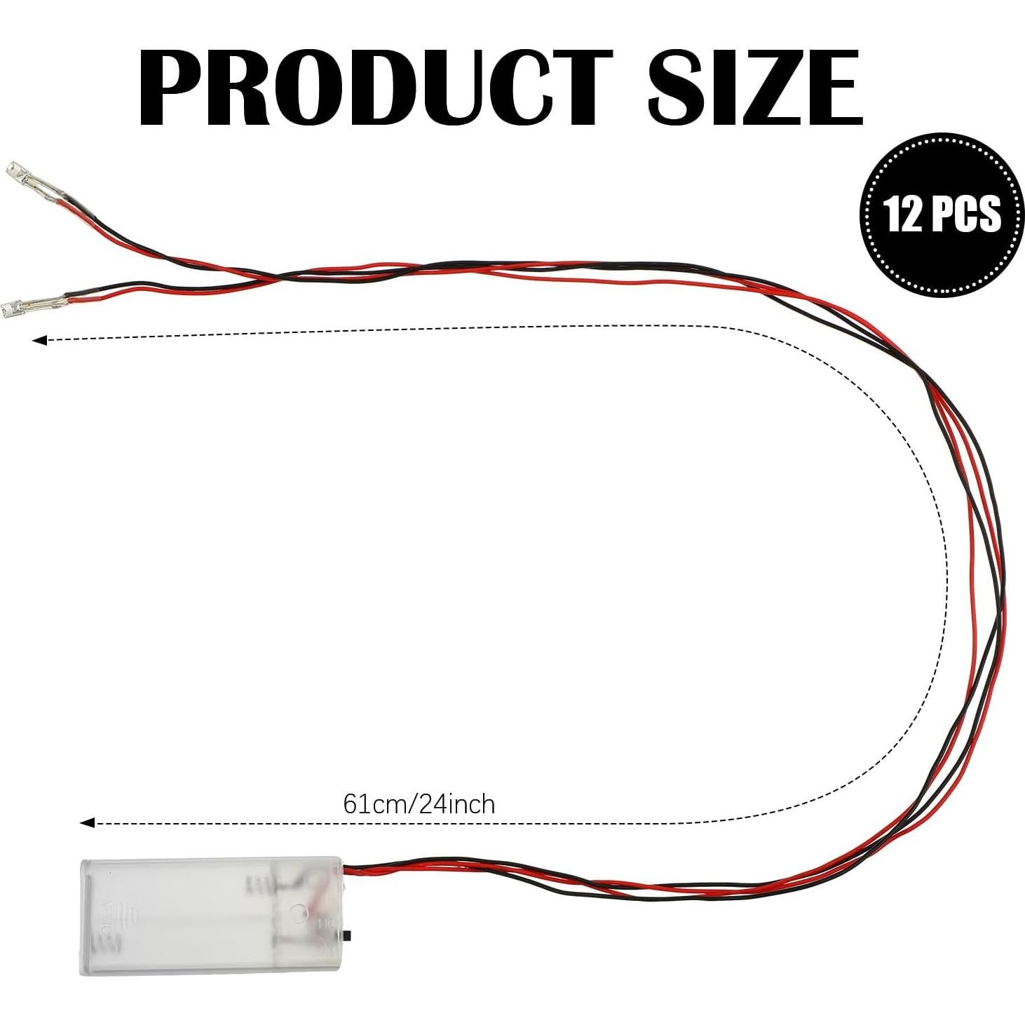 Luces LED Halloween 12 Pcs Ojos Rojos Xuhal 61 cm Batería No Incluida