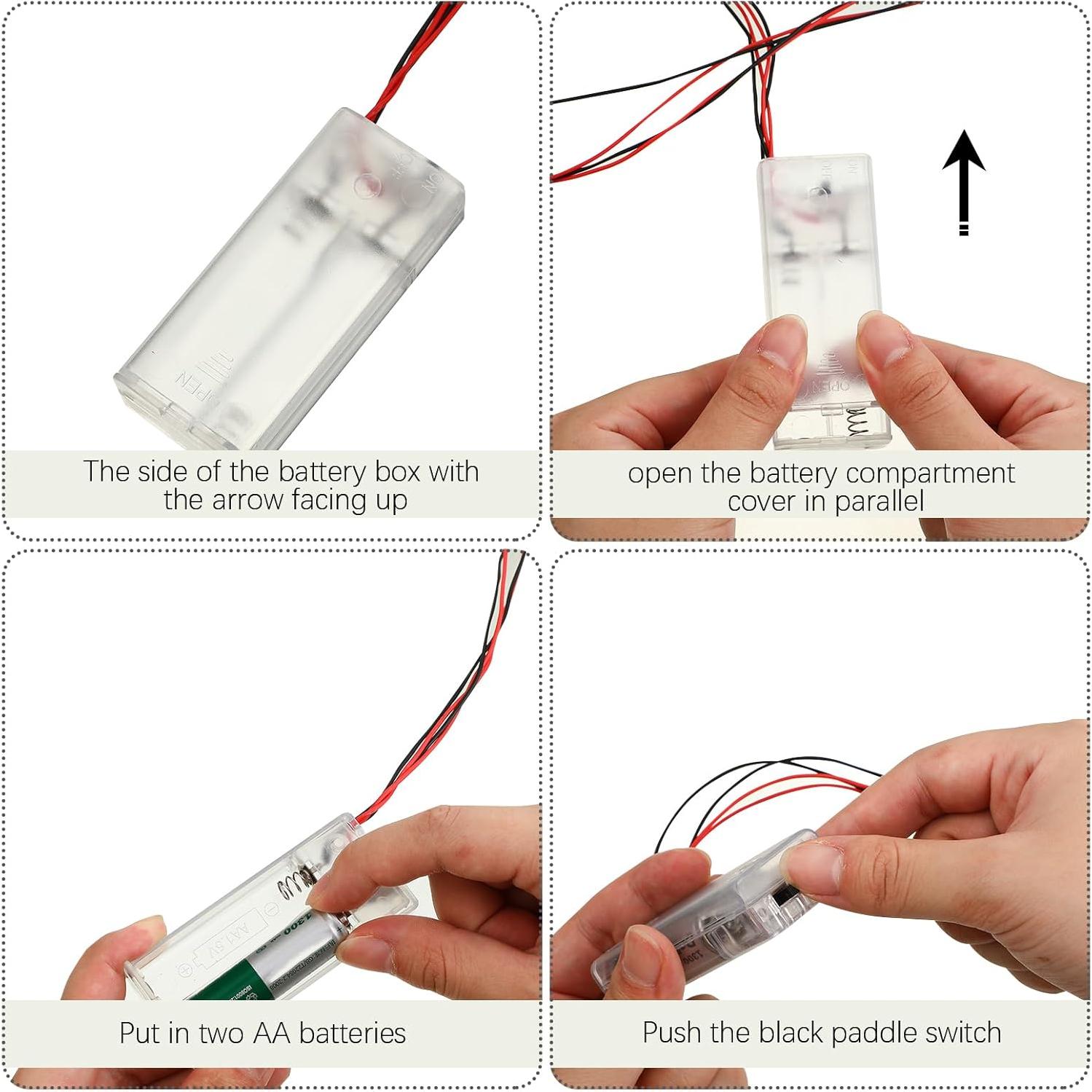 Luces LED Halloween 12 Pcs Ojos Rojos Xuhal 61 cm Batería No Incluida