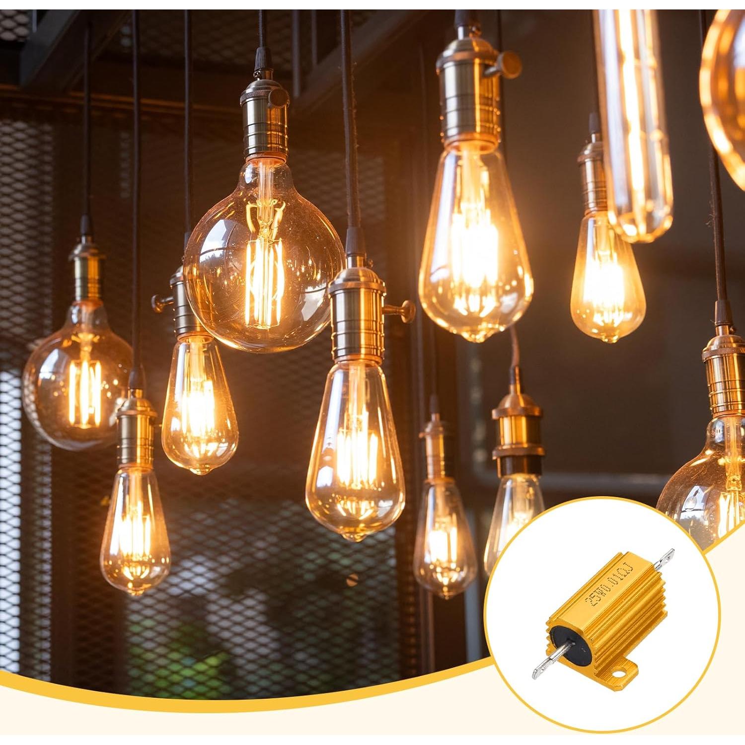 Resistores de Carcasa de Aluminio uxcell 25W 0.01 Ohm 3 Pcs