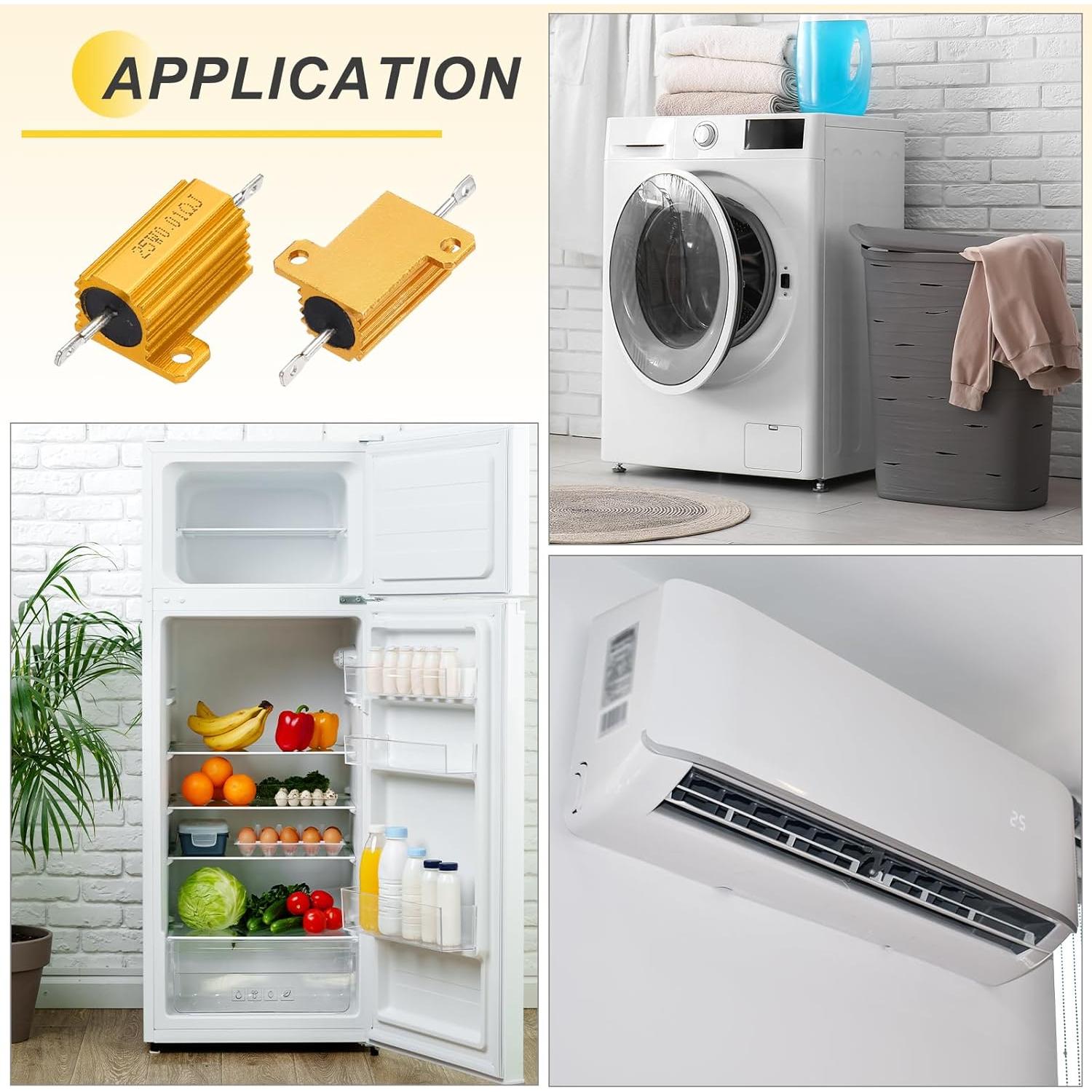 Resistores de Carcasa de Aluminio uxcell 25W 0.01 Ohm 3 Pcs