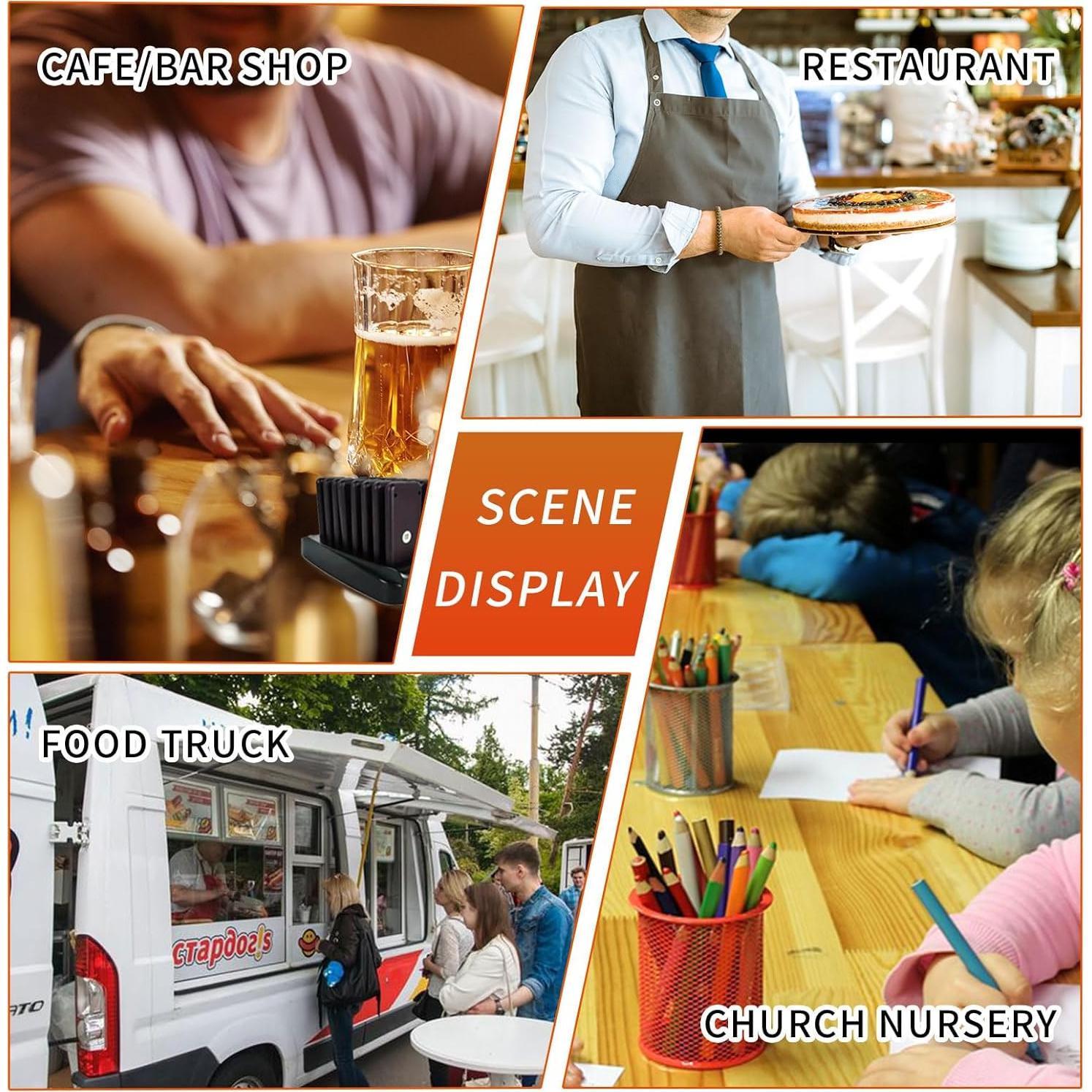 Sistema de Pagers Inalámbricos SavvyMate 16 Pagers 500m Alcance