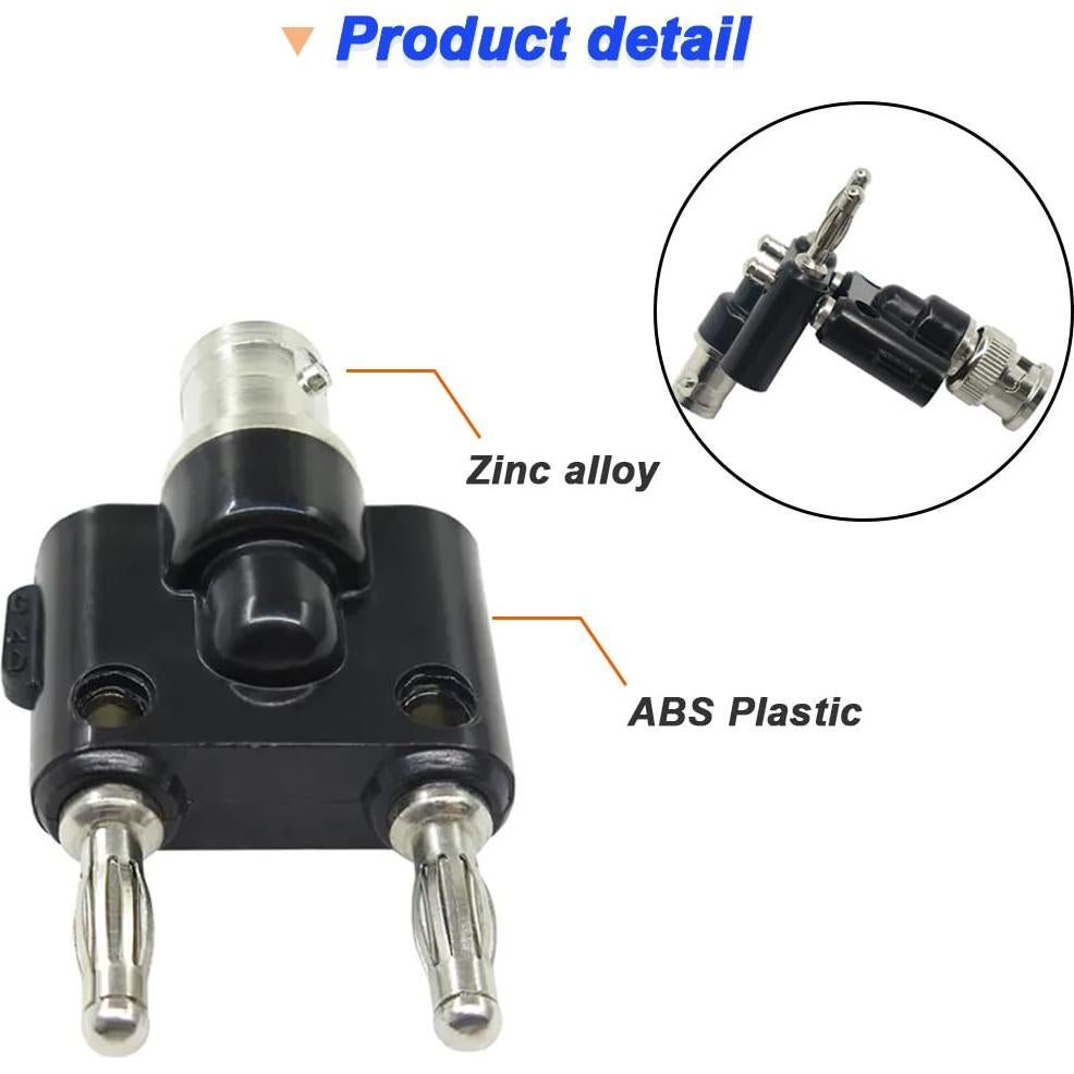 Adaptador Coaxial BNC Macho y Hembra a Doble Banana - DKARDU