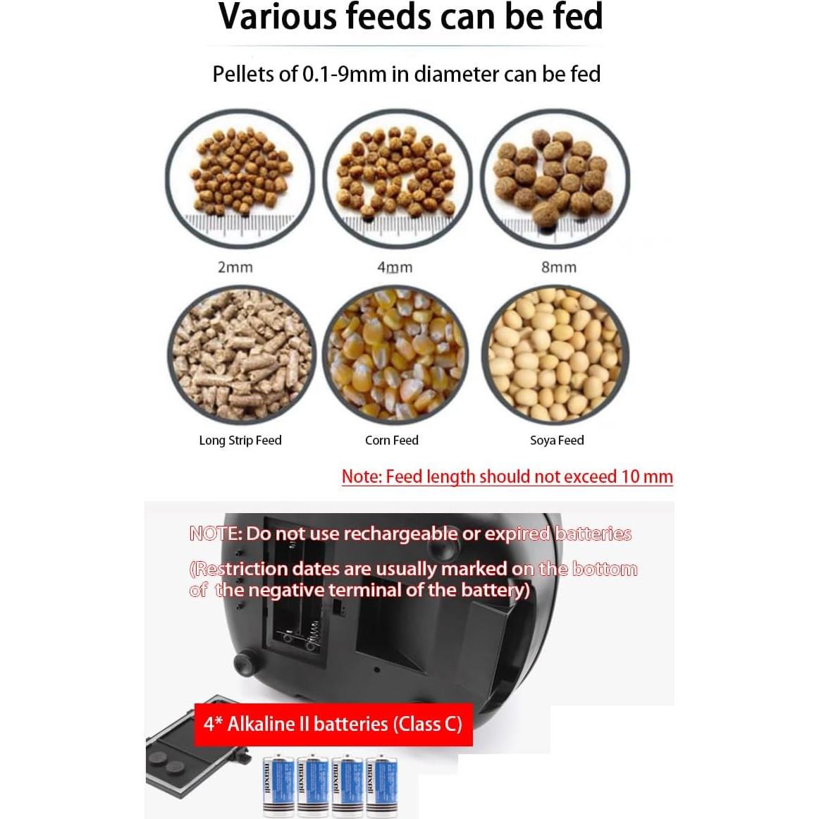 Alimentador Automático de Peces xixibuy 10L Programable Exterior
