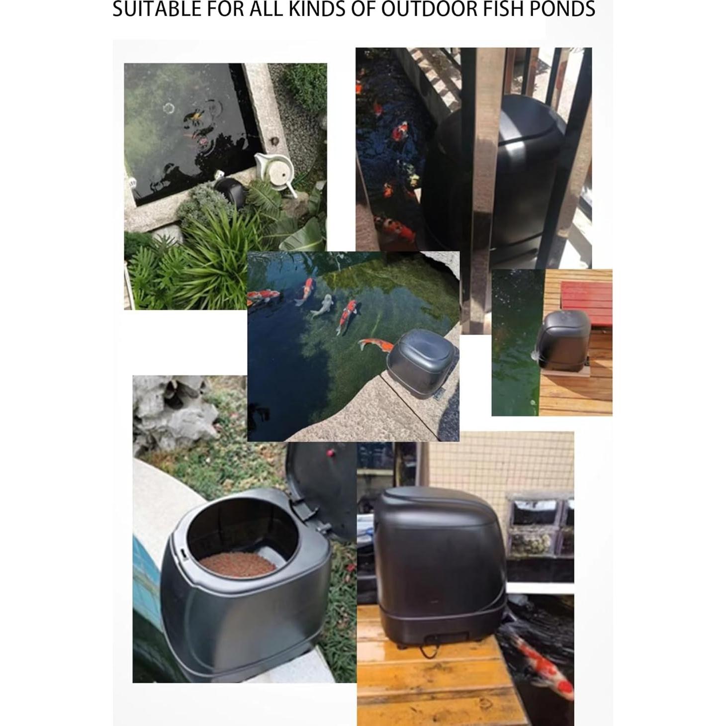 Alimentador Automático de Peces xixibuy 10L Programable Exterior