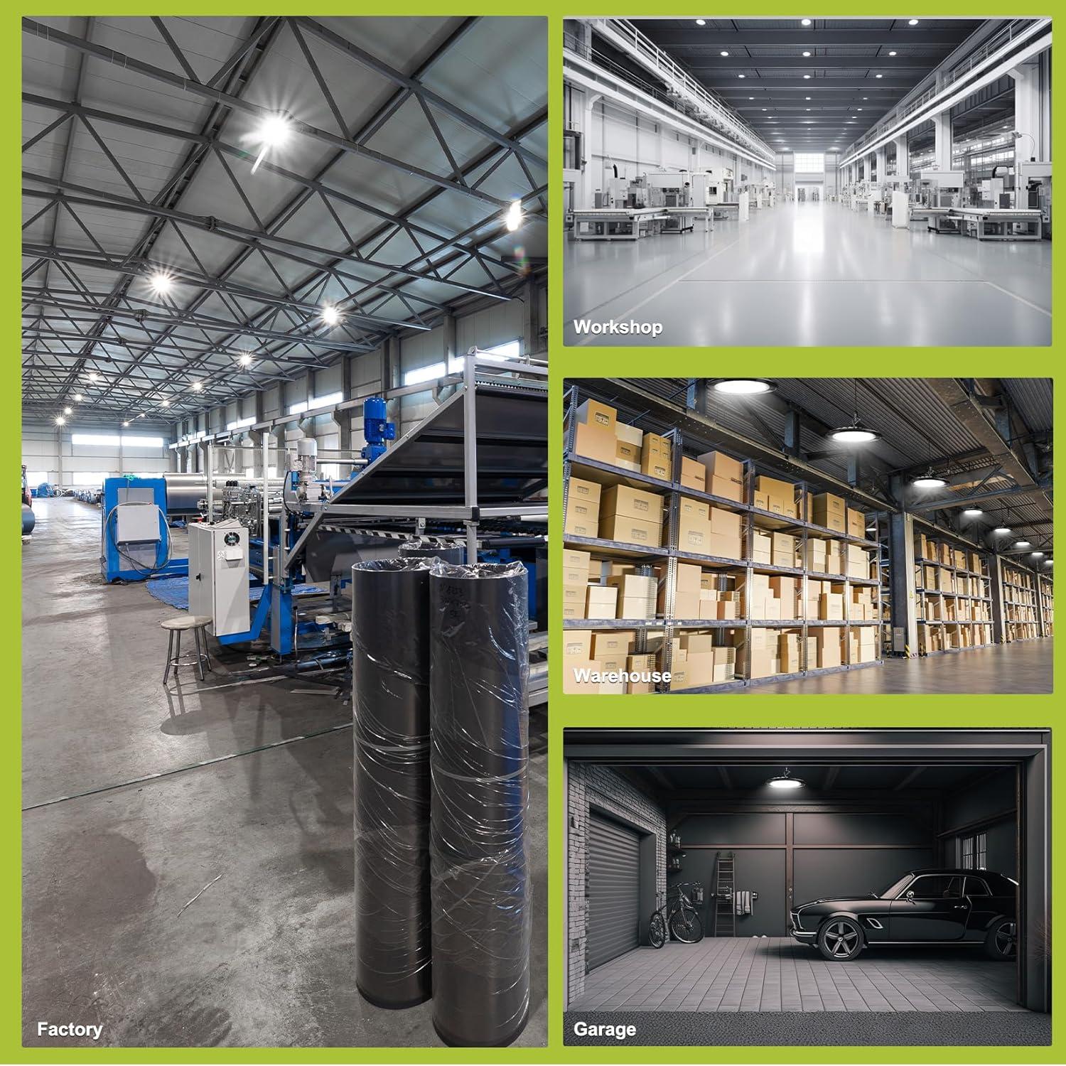 Luz LED Alta Bahía Hylele 200W 6000K Regulable Paquete 5