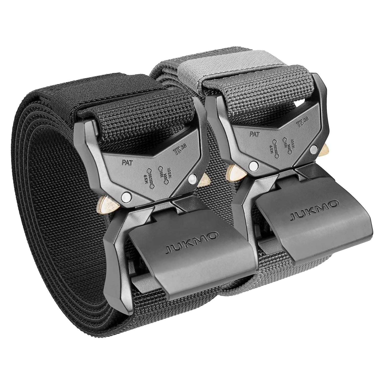 Cinturón Táctico JUKMO Paquete de 2 Nylon Militar 3,81 cm