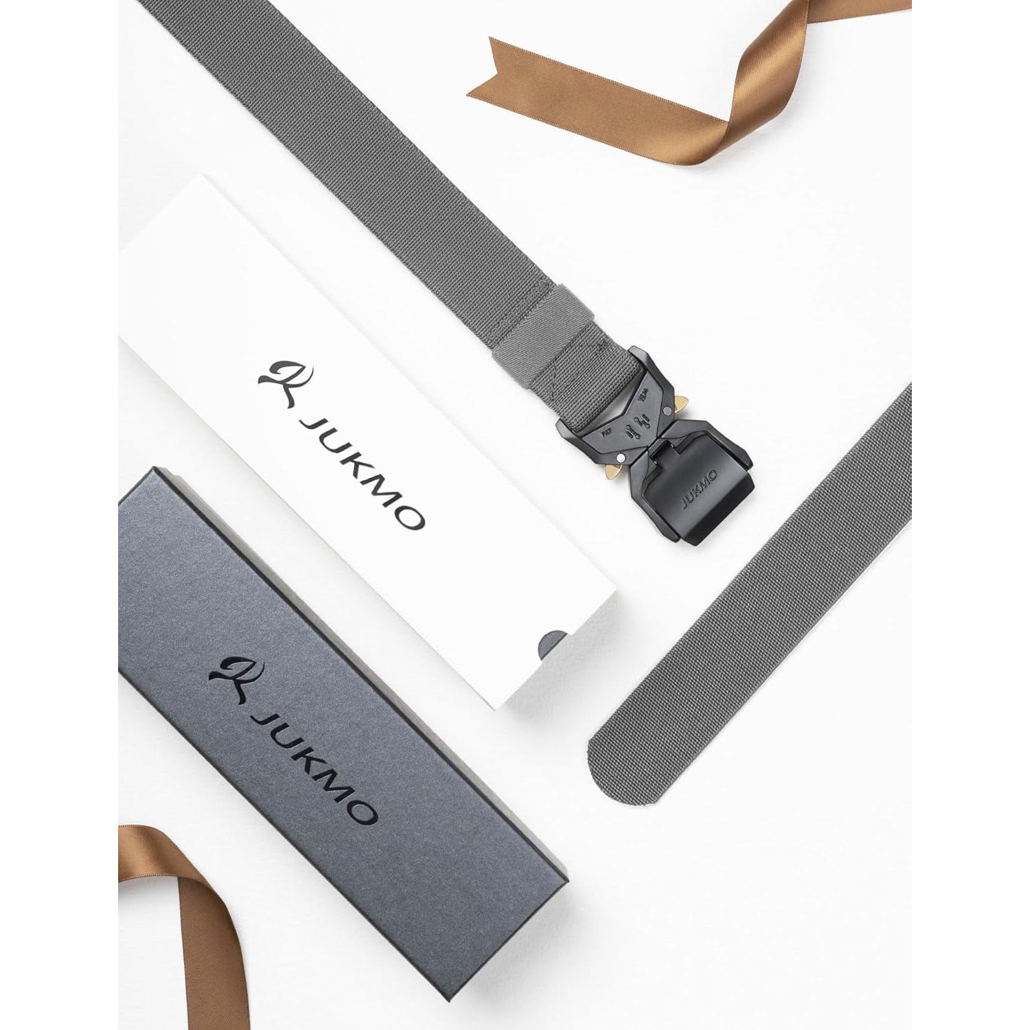 Cinturón Táctico JUKMO Paquete de 2 Nylon Militar 3,81 cm