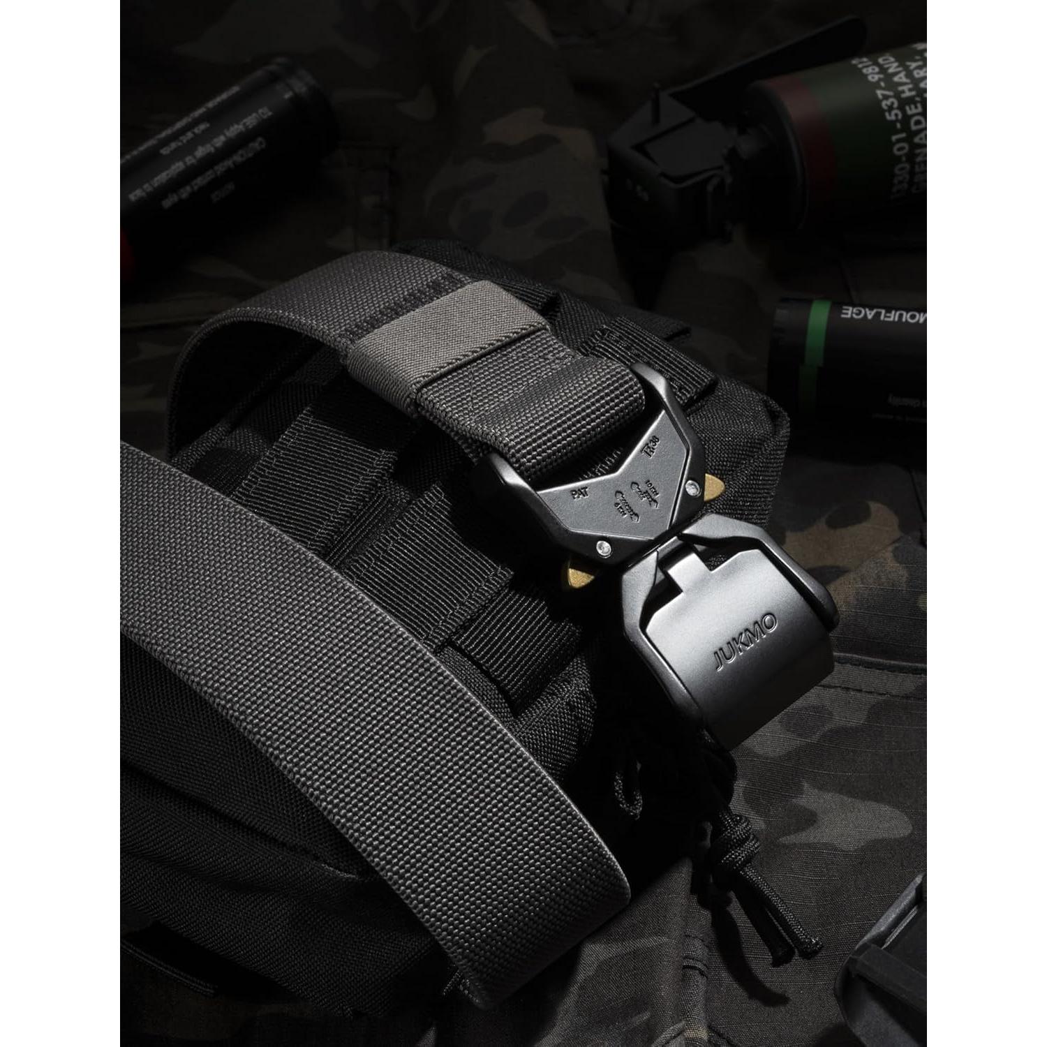 Cinturón Táctico JUKMO Paquete de 2 Nylon Militar 3,81 cm