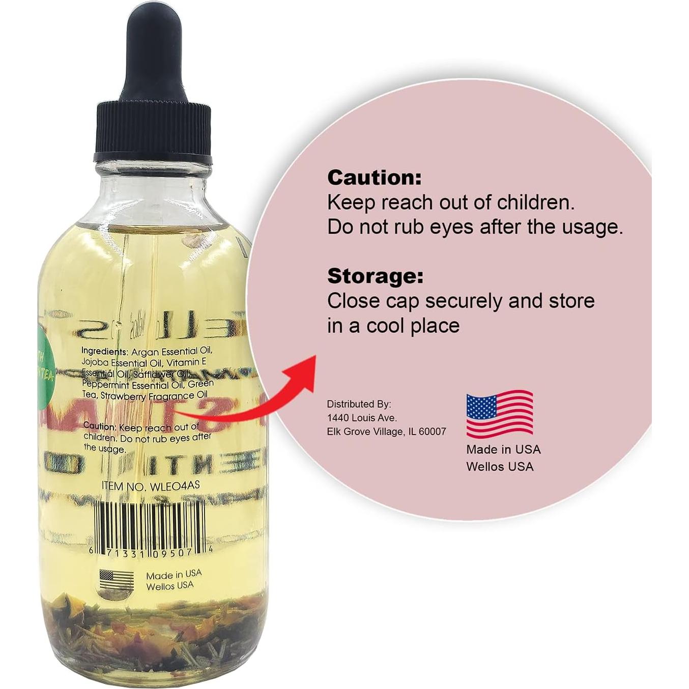 Aceite Esencial de Argán y Fresa Wellos 120ml - Aromaterapia