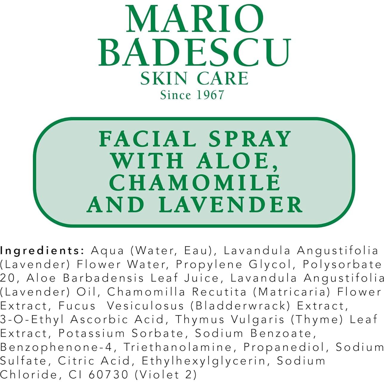 Spray Facial Mario Badescu Aloe y Lavanda 236.6 ml + 118.3 ml