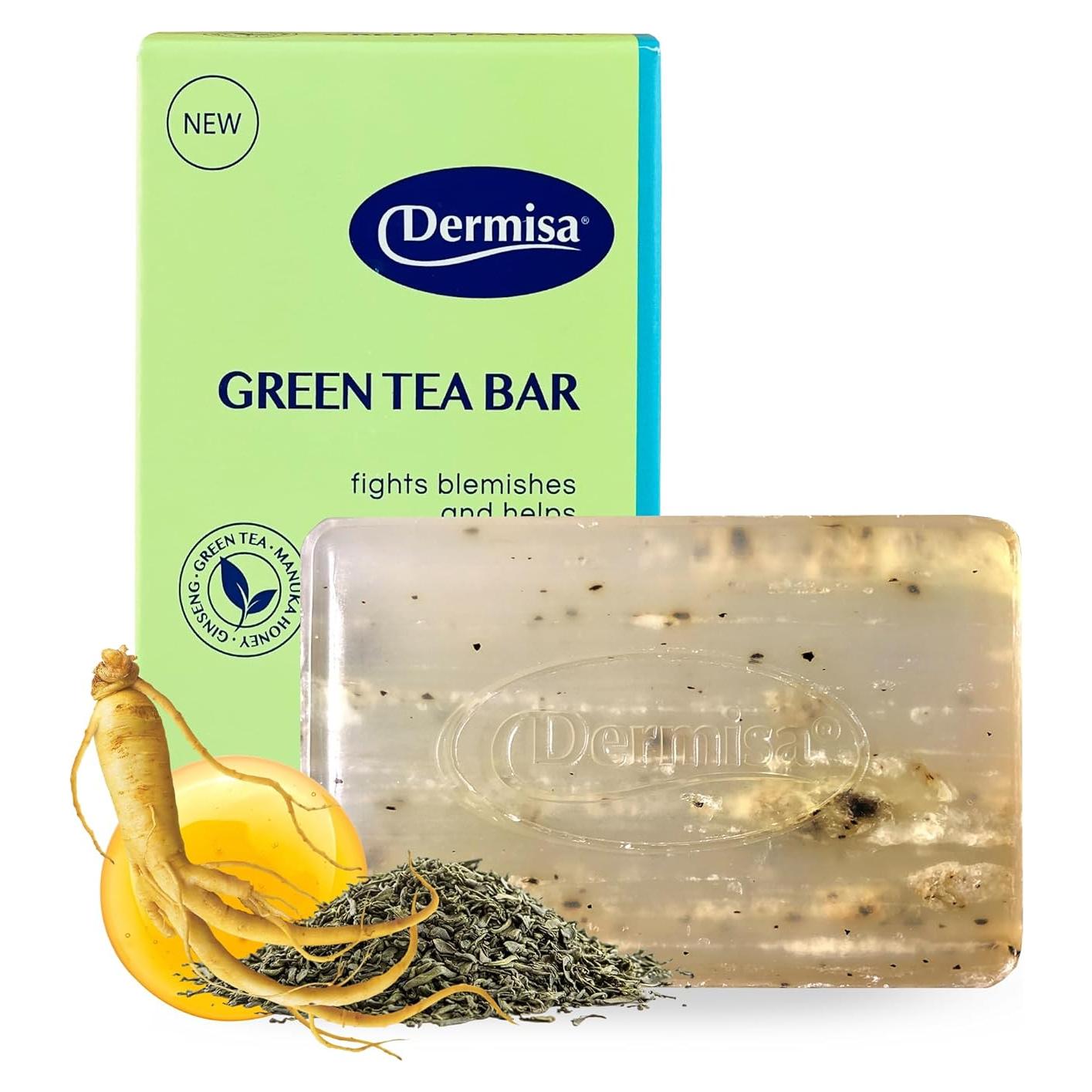 Jabón de Té Verde Dermisa 85g | Limpieza Suave y Exfoliación