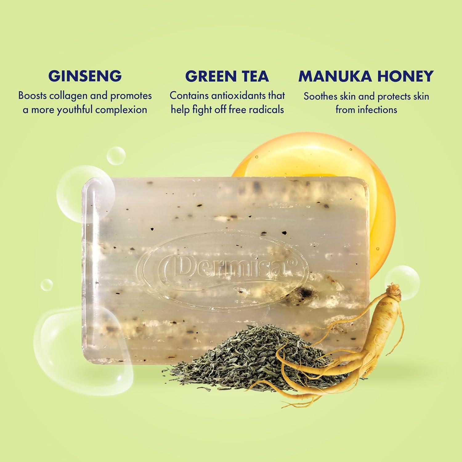 Jabón de Té Verde Dermisa 85g | Limpieza Suave y Exfoliación