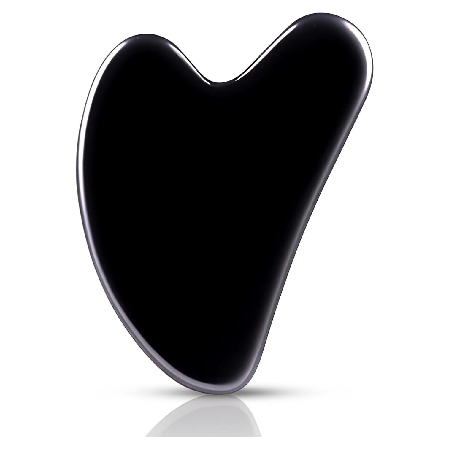 Herramienta Gua Sha Facial Obsidiana Negra FUIYOOCEN 7.79cm