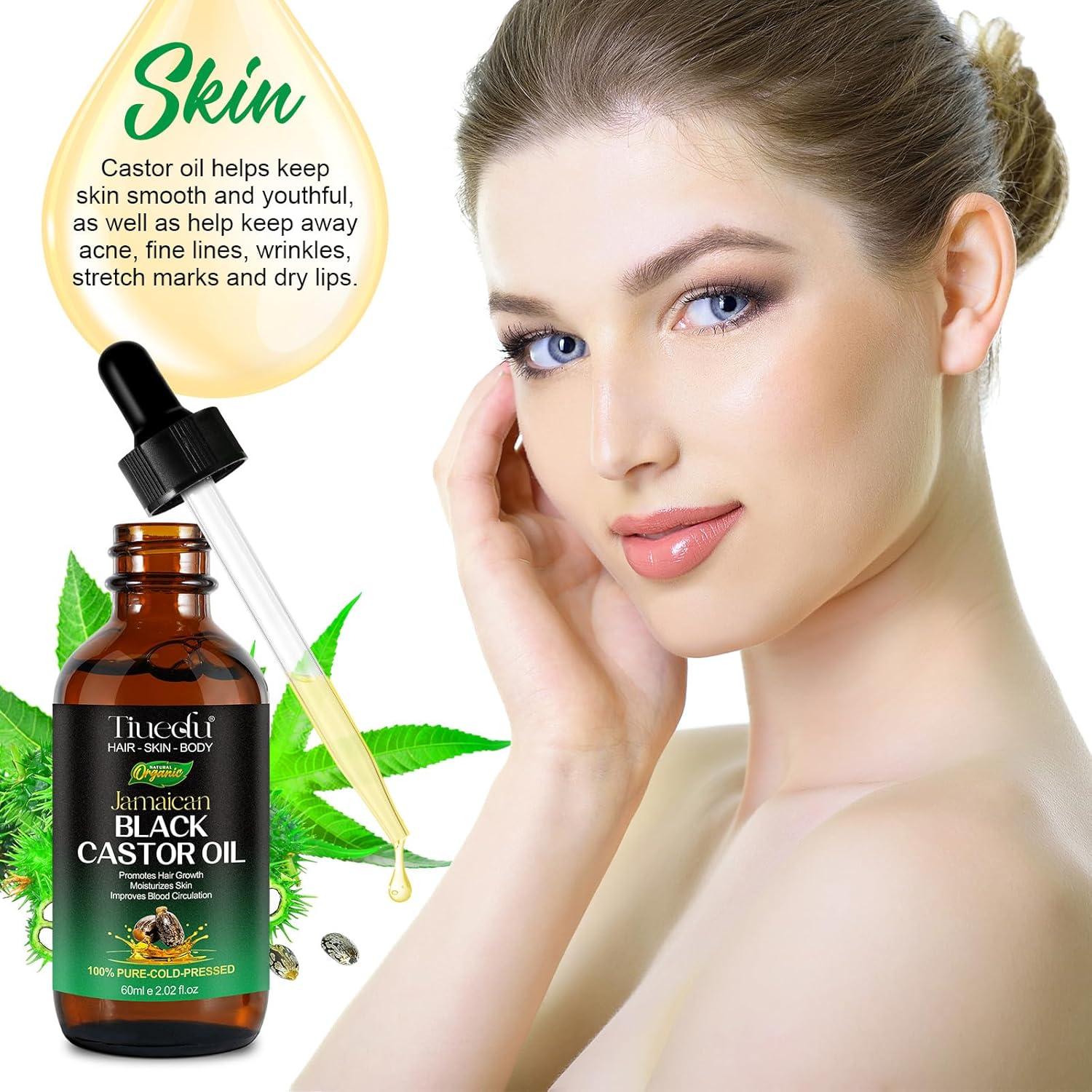 Aceite de Ricino Negro Jamaicano Tiuedu 59.7 ml Puro para Cabello