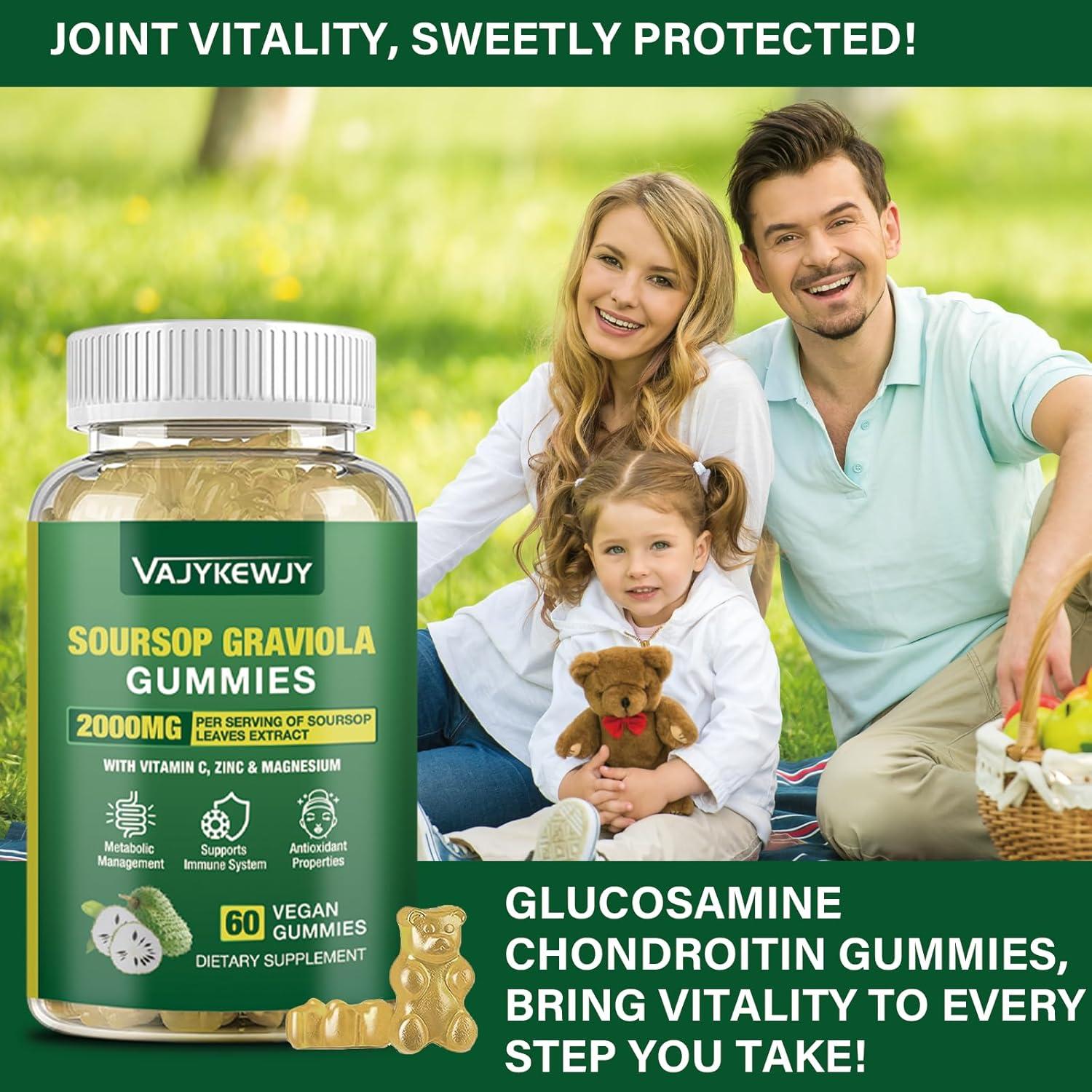 Gomitas de Graviola Veganas 2000mg - Vitamina C y Zinc 60 Unidades