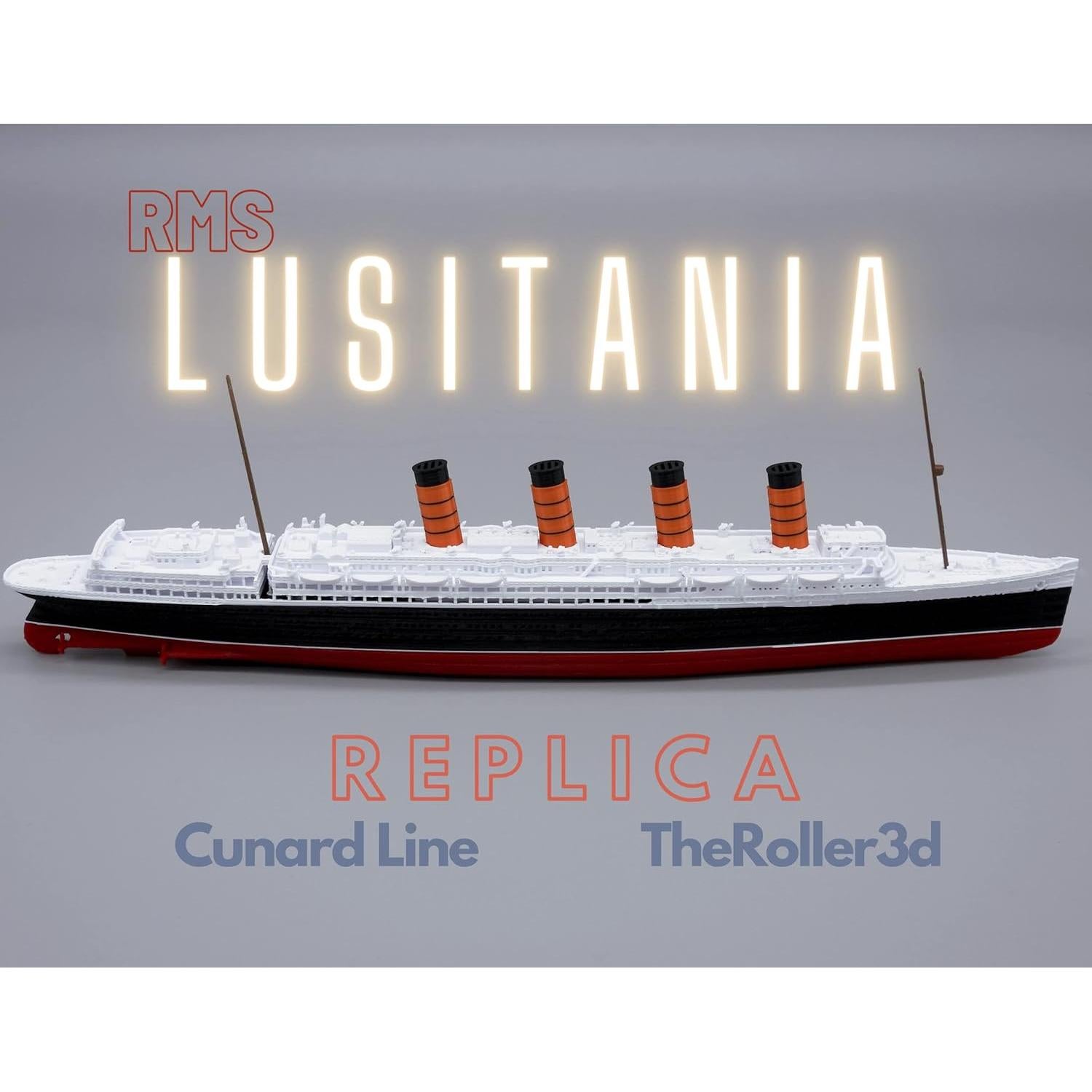 Modelo de barco 3D RMS Lusitania 30 cm TheRoller3D