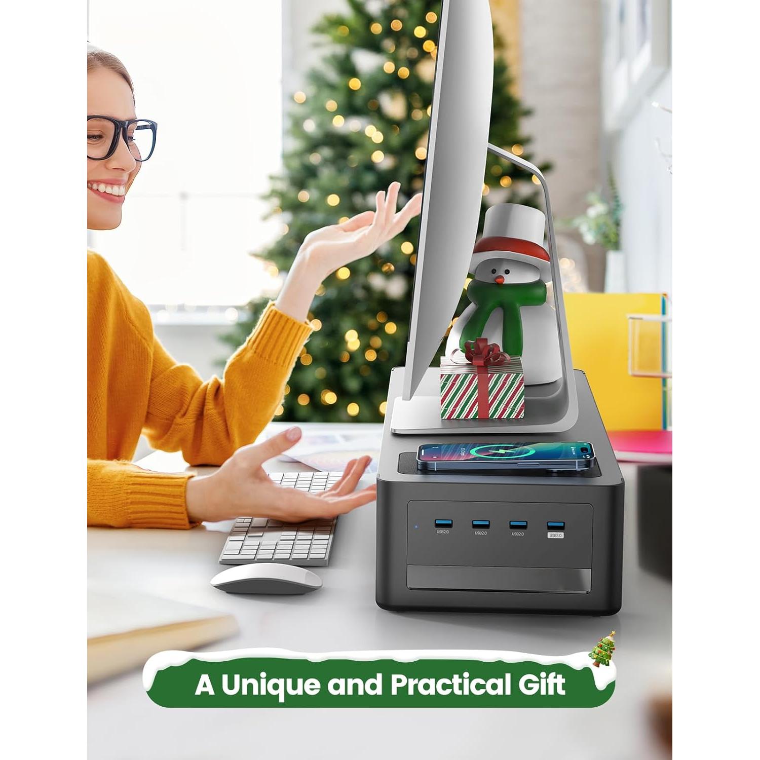 Soporte para Monitor Meatanty 3 en 1 con Cargador USB