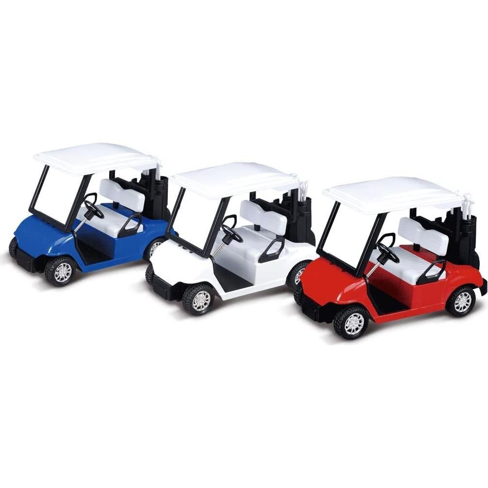 Carritos de Golf Miniatura PowerTRC - 6 Pcs Decorativos 12 cm