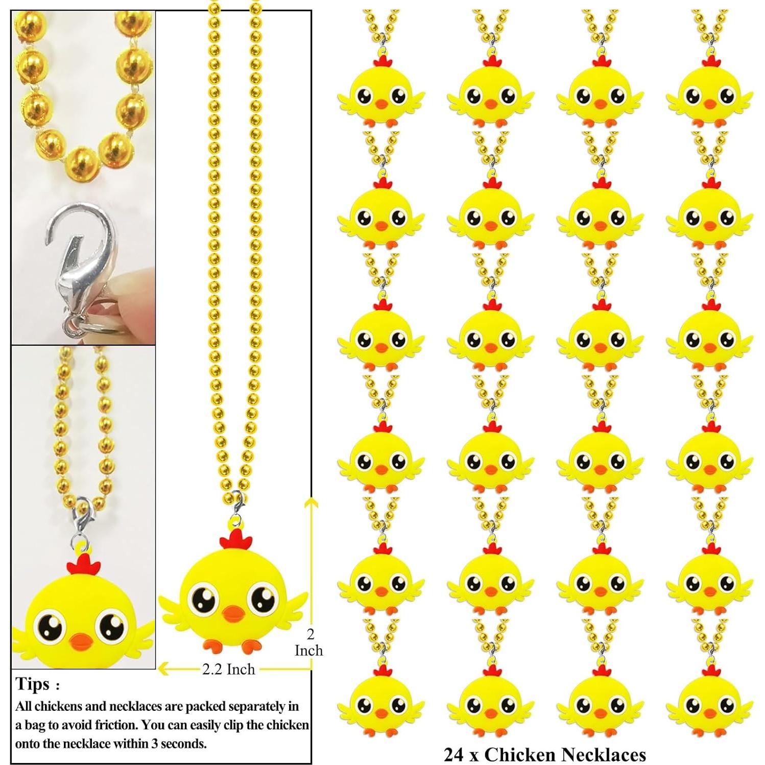 Paquete de 24 Collares de Pollo KeeStar para Fiestas