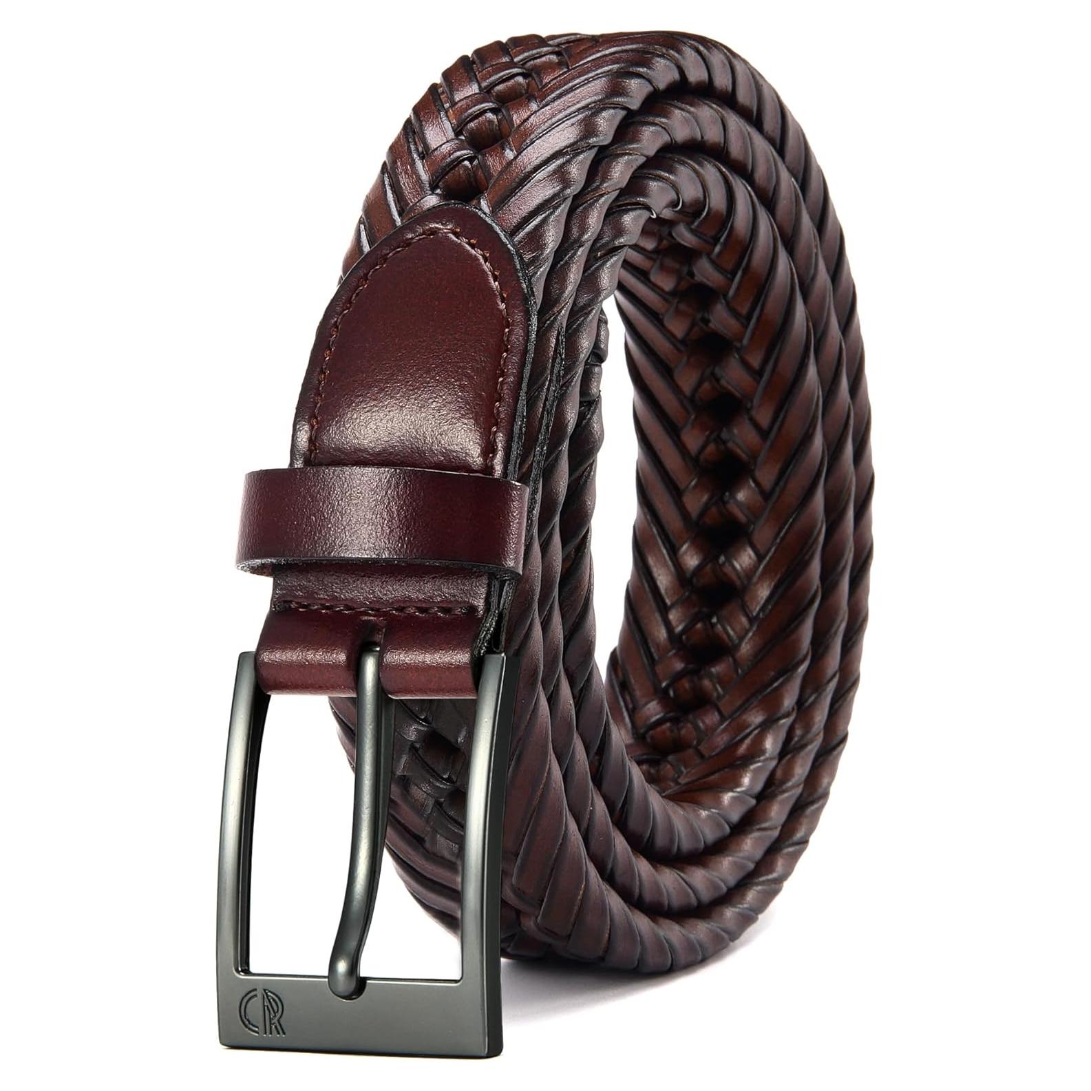 Cinturón de Cuero Trenzado CHAOREN para Hombres 2,86 cm