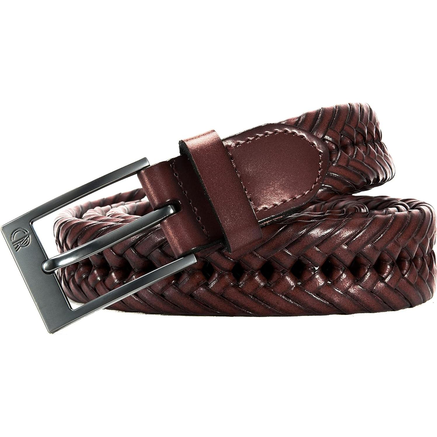 Cinturón de Cuero Trenzado CHAOREN para Hombres 2,86 cm