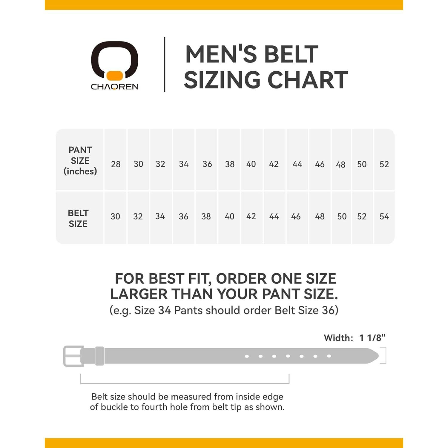 Cinturón de Cuero Trenzado CHAOREN para Hombres 2,86 cm