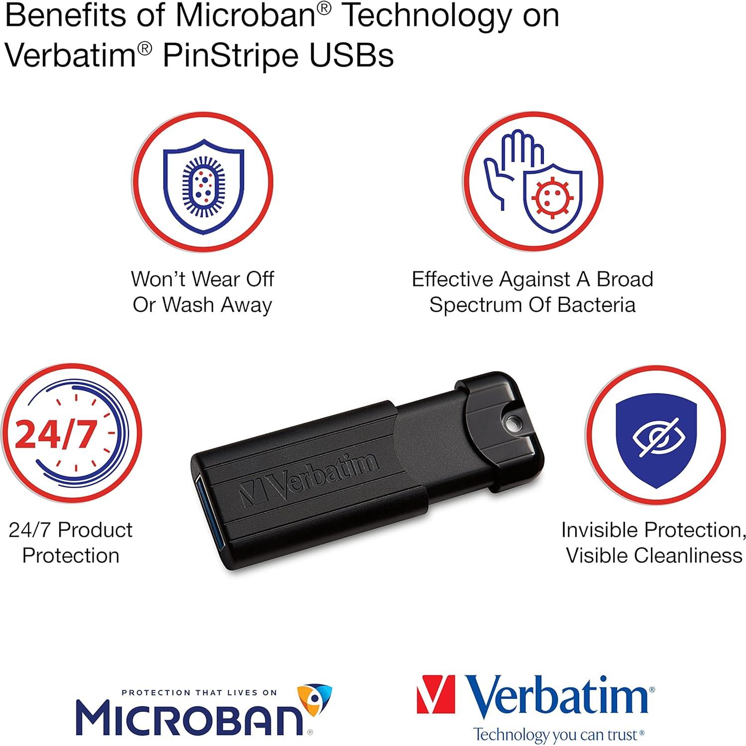 Pendrive Verbatim 32GB USB 3.2 Gen 1 Retráctil Negro