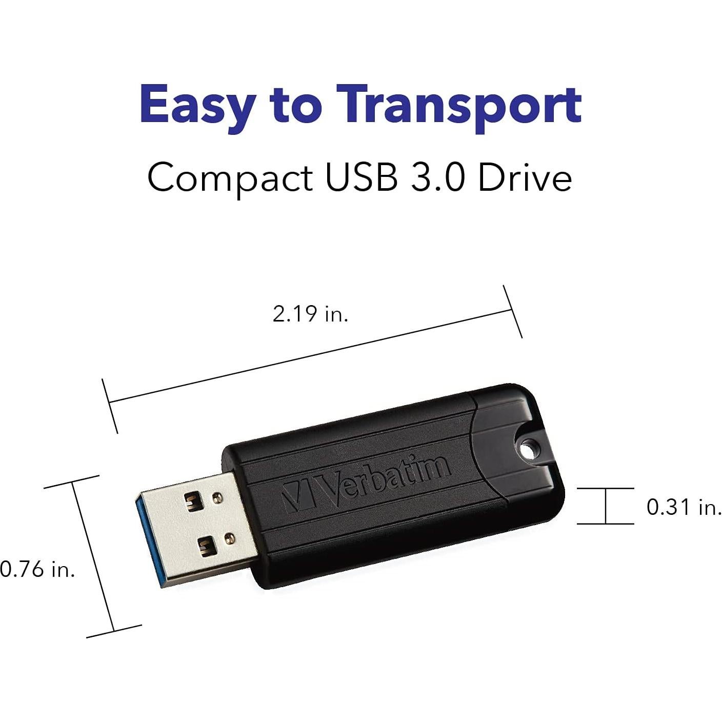 Pendrive Verbatim 32GB USB 3.2 Gen 1 Retráctil Negro
