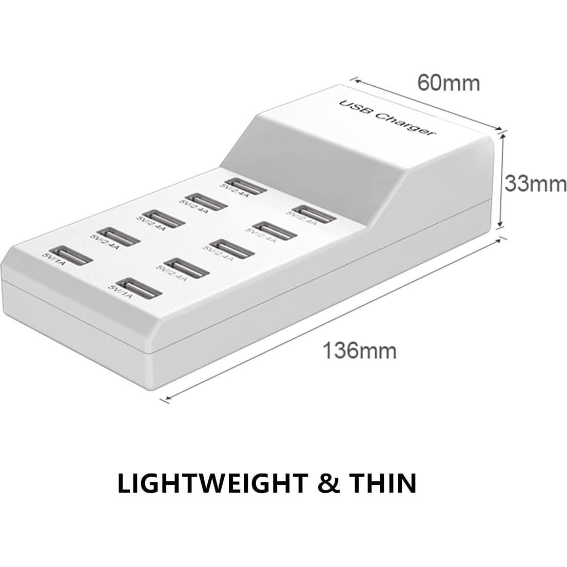 Cargador de Pared USB 10 Puertos 50W Shenzhen Jinziyi