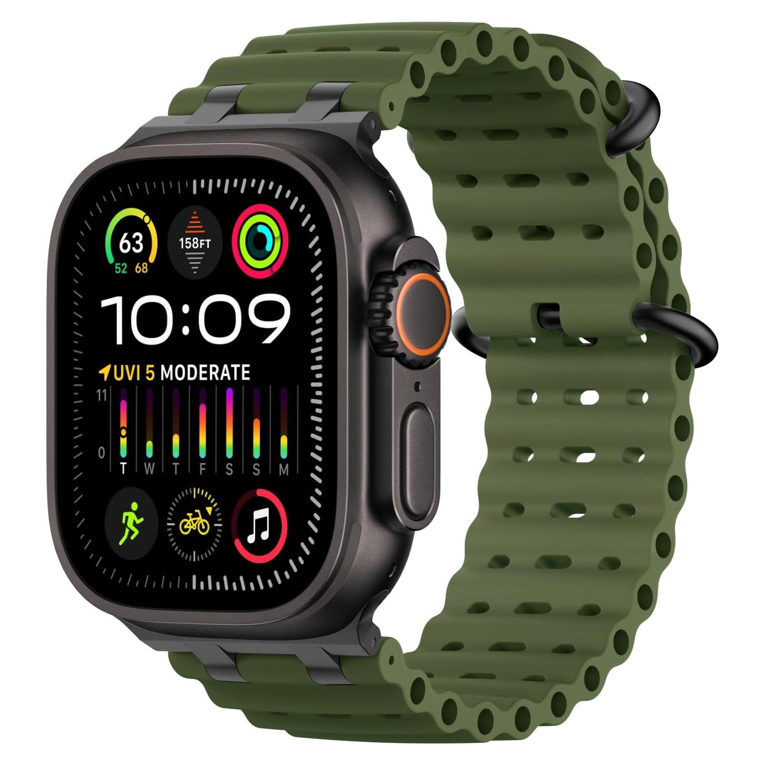 Correa MoKo para Apple Watch Ultra 2/Series 10-1, Silicona Transpirable