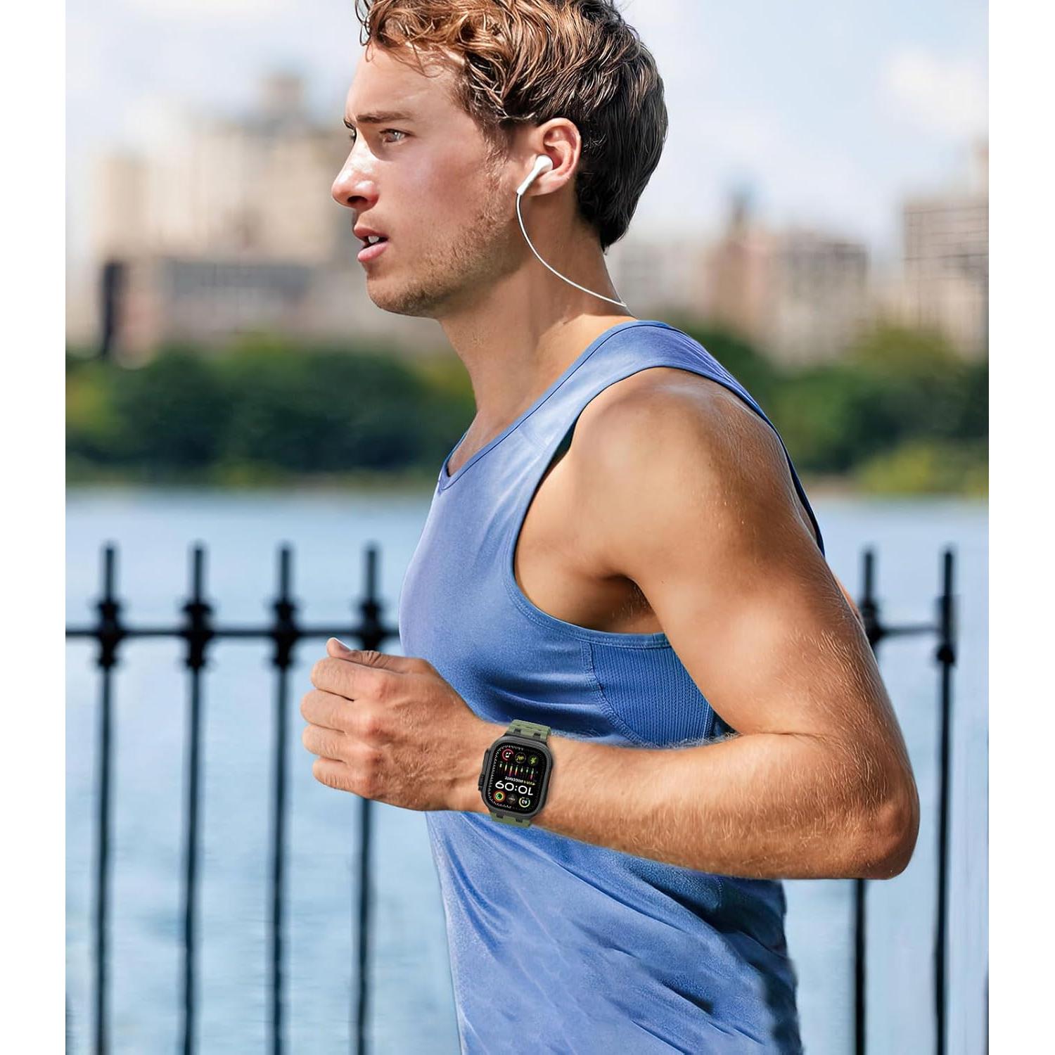 Correa MoKo para Apple Watch Ultra 2/Series 10-1, Silicona Transpirable