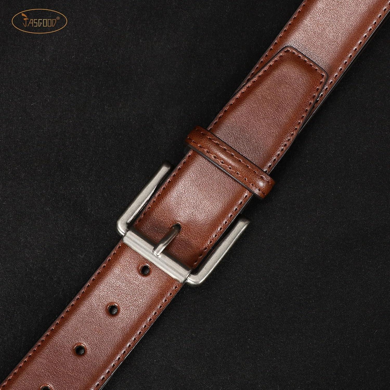 Cinturón de Cuero para Hombre JASGOOD - 3.8 cm Clásico