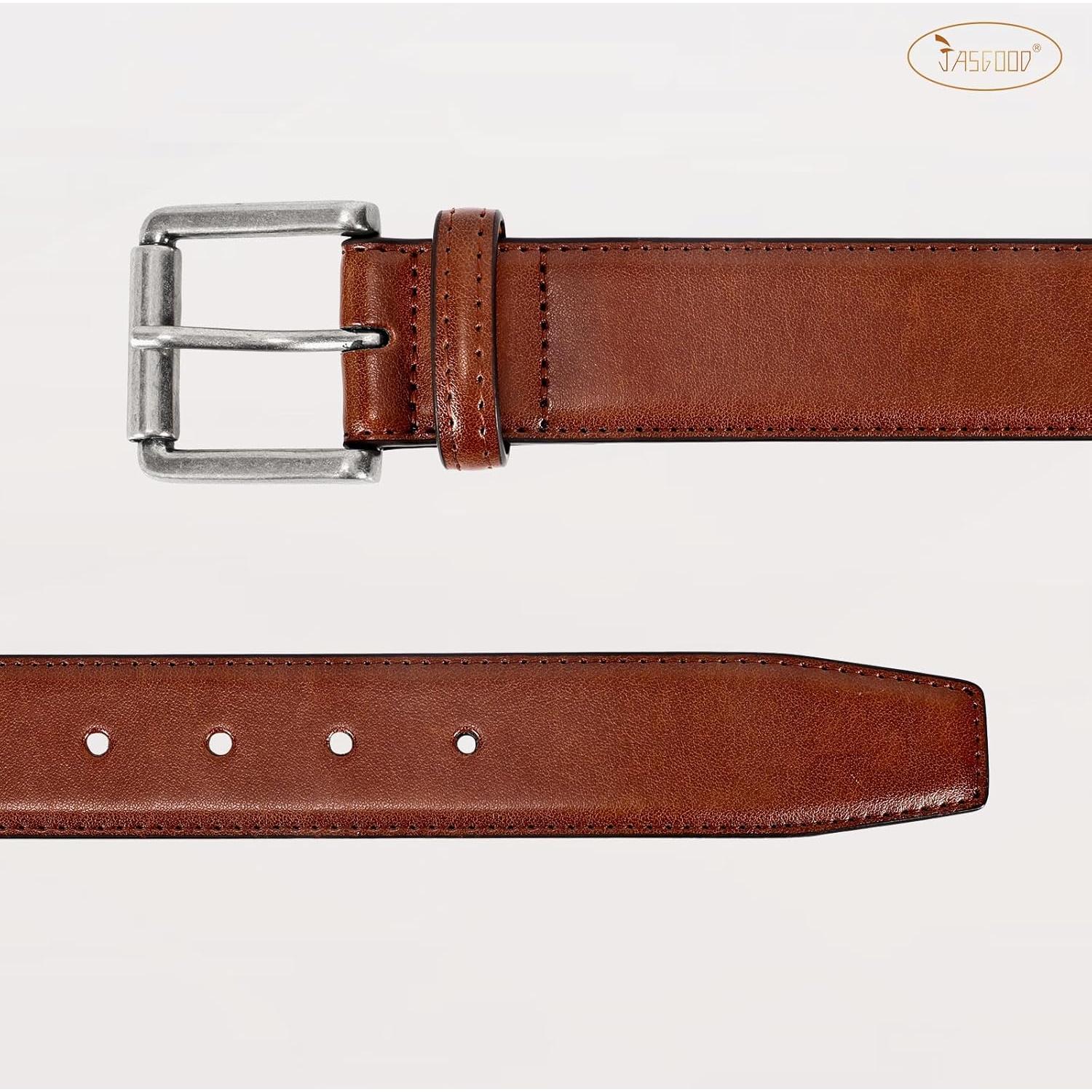 Cinturón de Cuero para Hombre JASGOOD - 3.8 cm Clásico