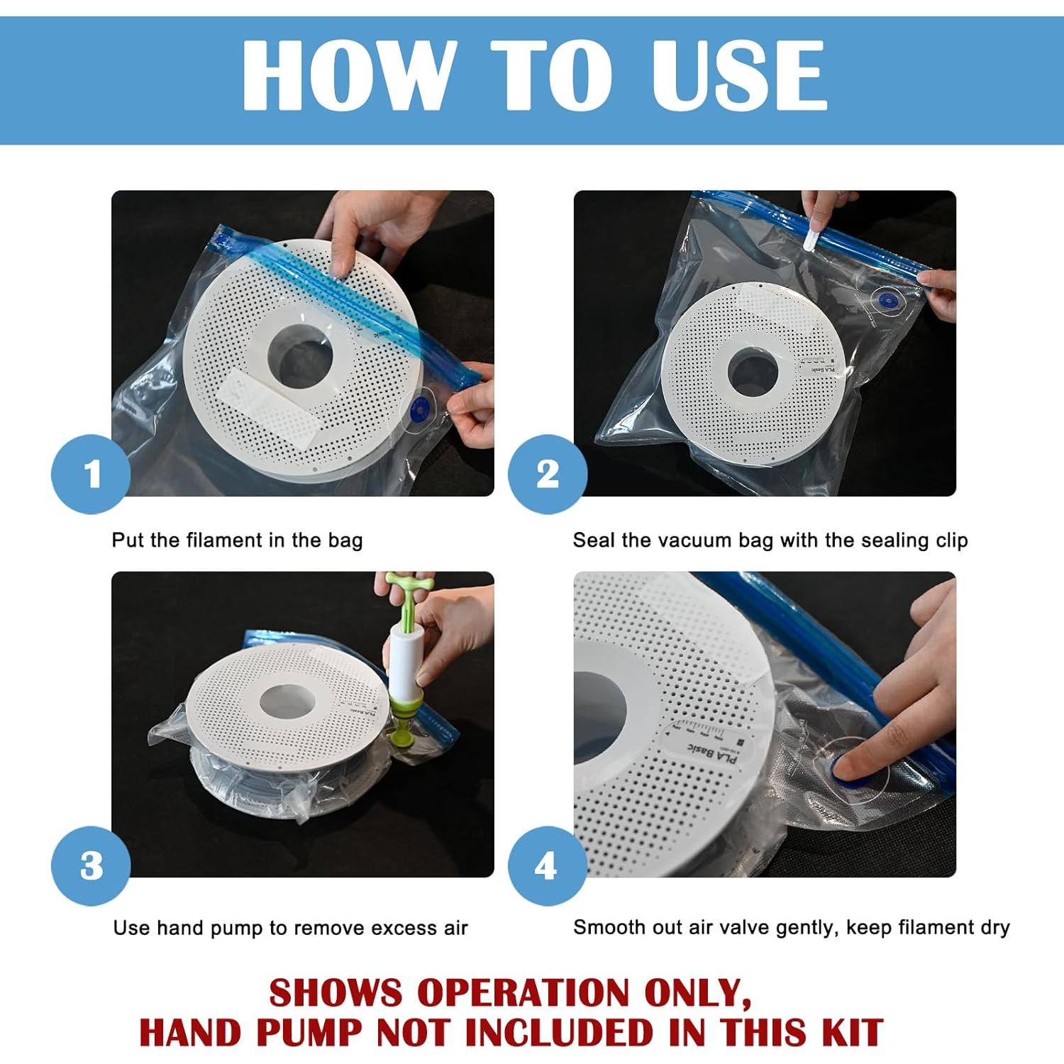 Kit de Bolsas de Almacenamiento al Vacío TIOPY 10 Piezas 30x34cm