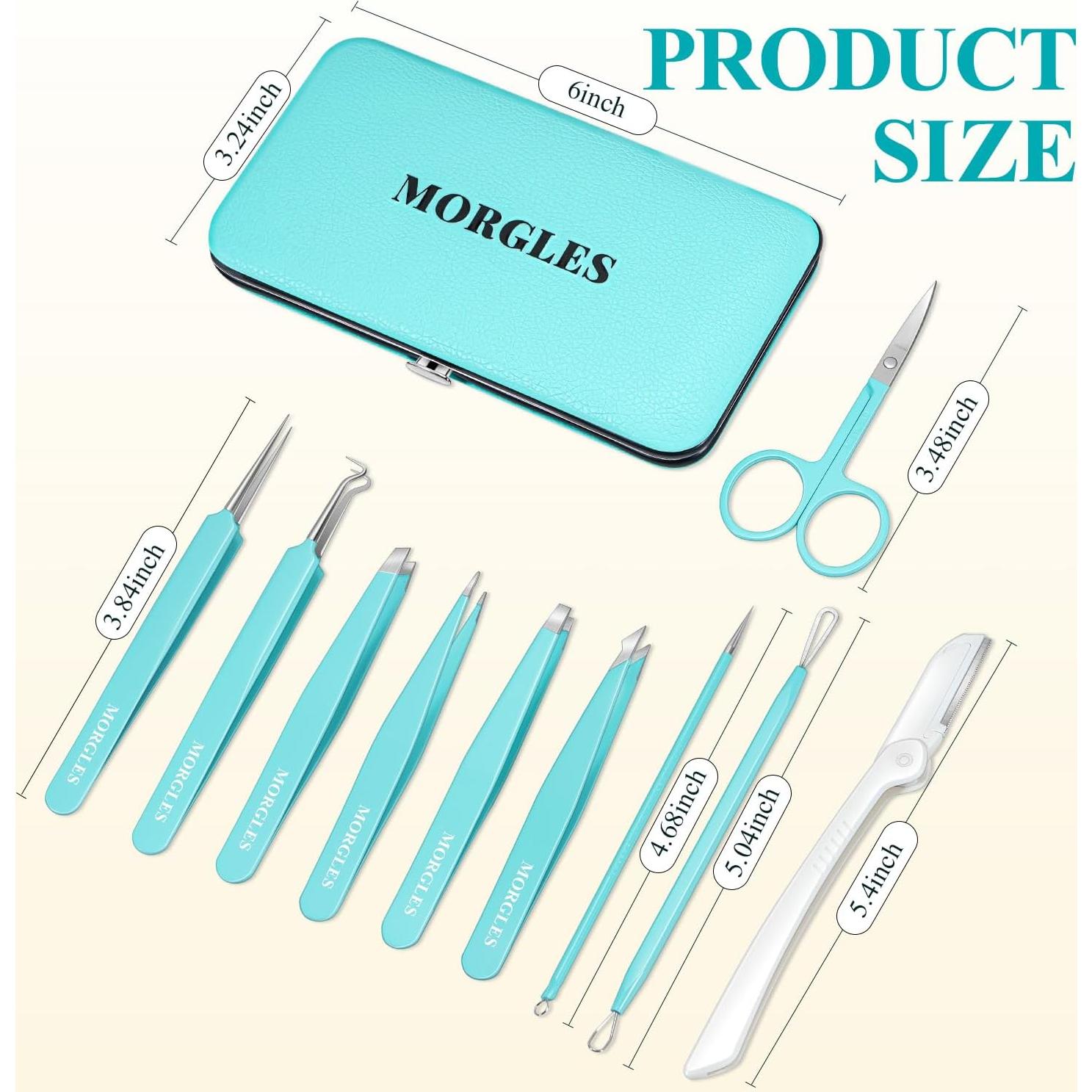 Kit de Herramientas MORGLES para Puntos Negros y Espinillas, 10 Piezas