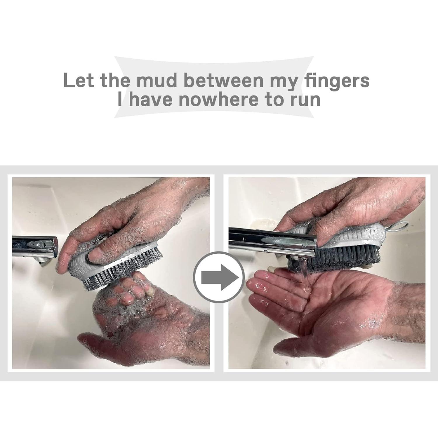 Cepillo de Uñas VWMYQ Gris Dureza Pesada Cerdas Rígidas