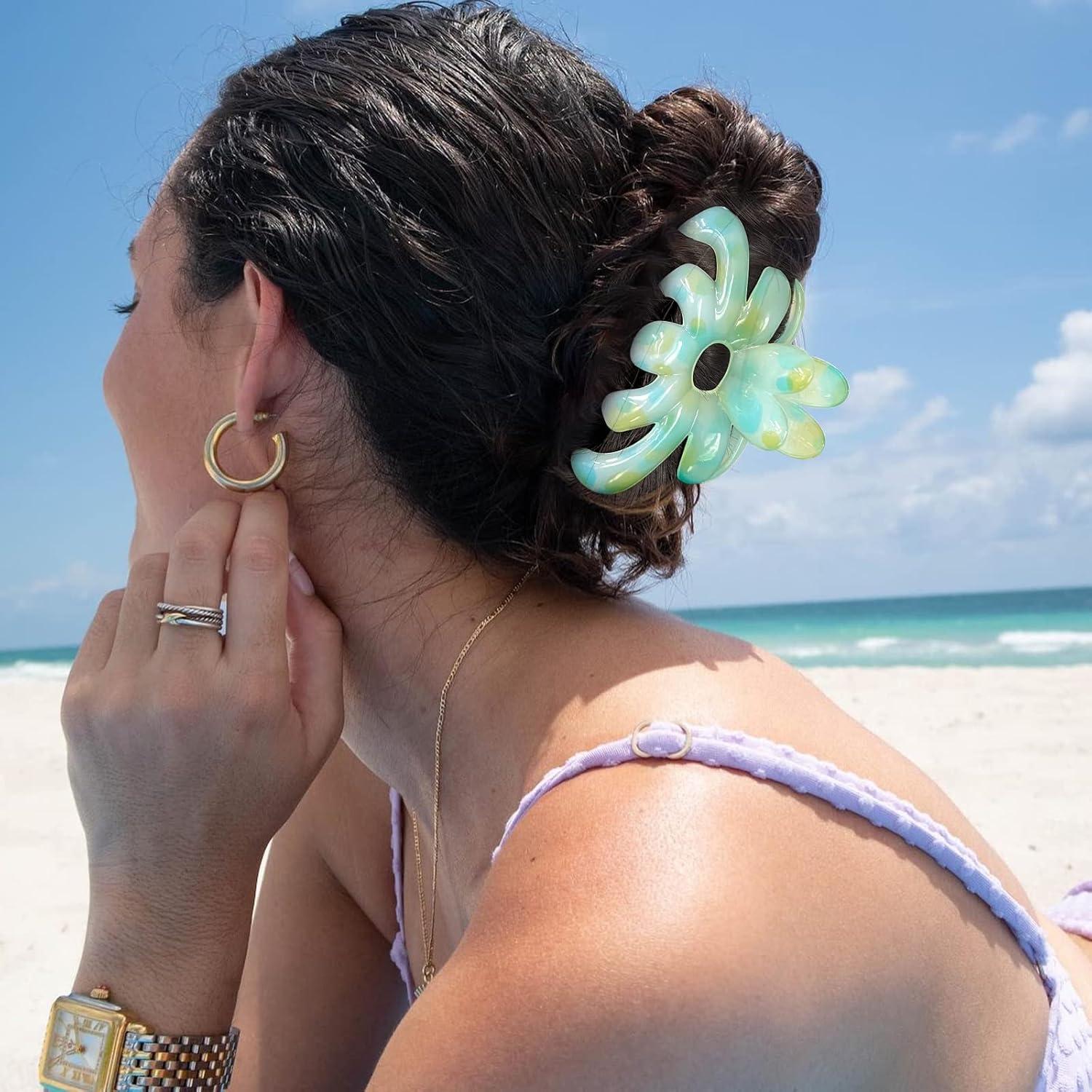 Pinzas para el cabello GQLV - 3PCS Multicolor Antideslizantes